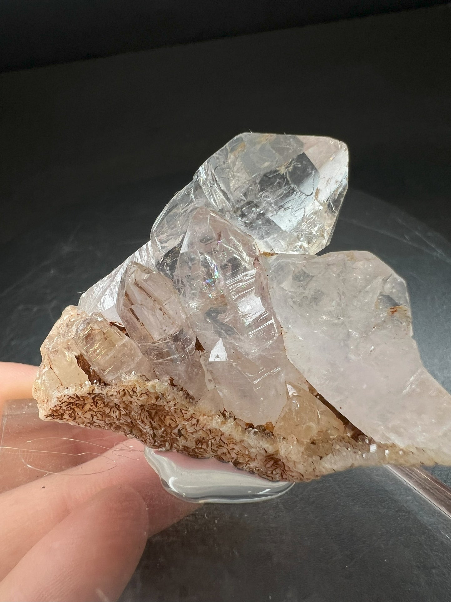 Elestial Clear Quartz/ Amethyst Sceptre Cluster from Madagascar Collectors Piece Statement Piece Home Decor