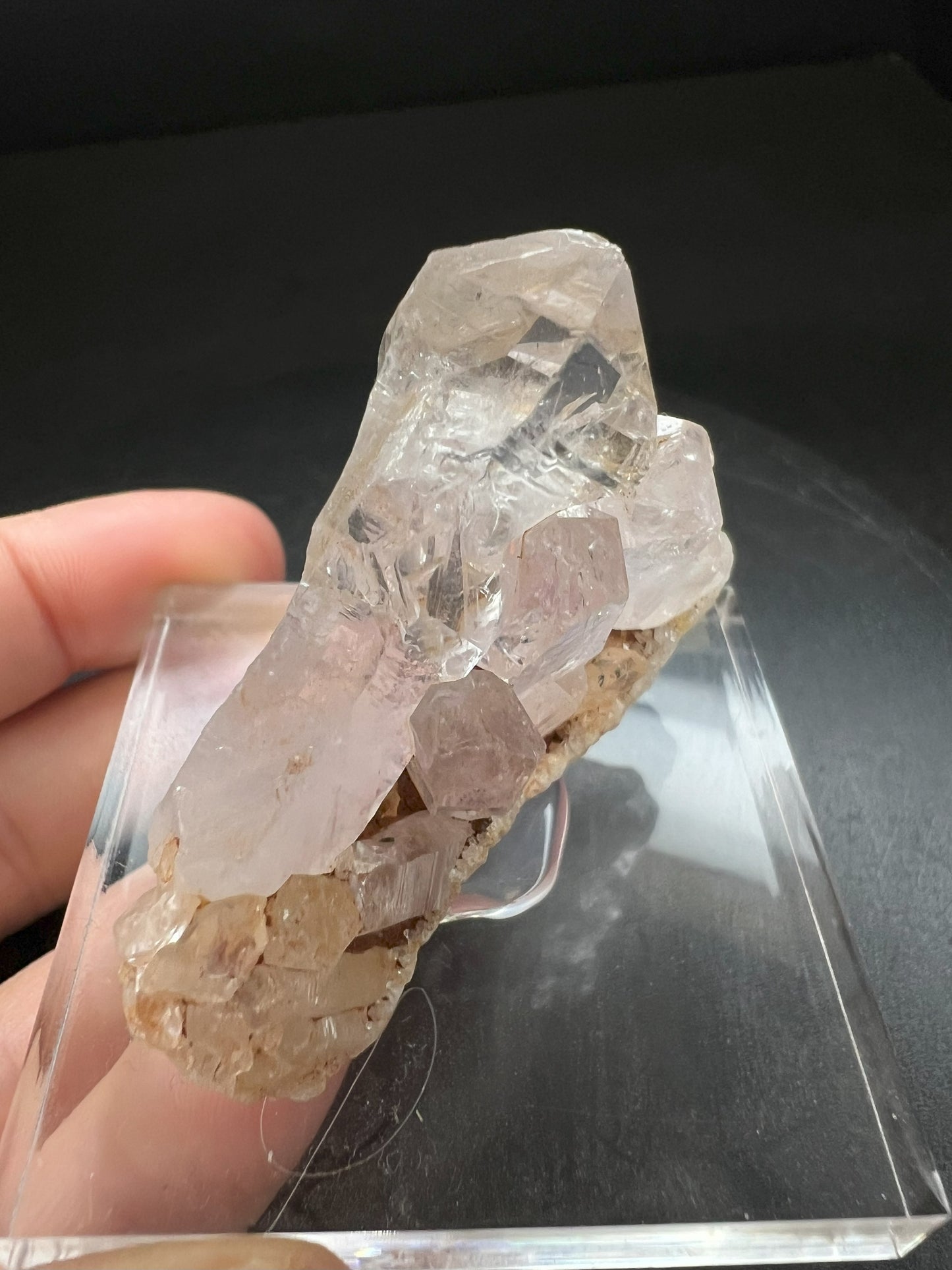 Elestial Clear Quartz/ Amethyst Sceptre Cluster from Madagascar Collectors Piece Statement Piece Home Decor