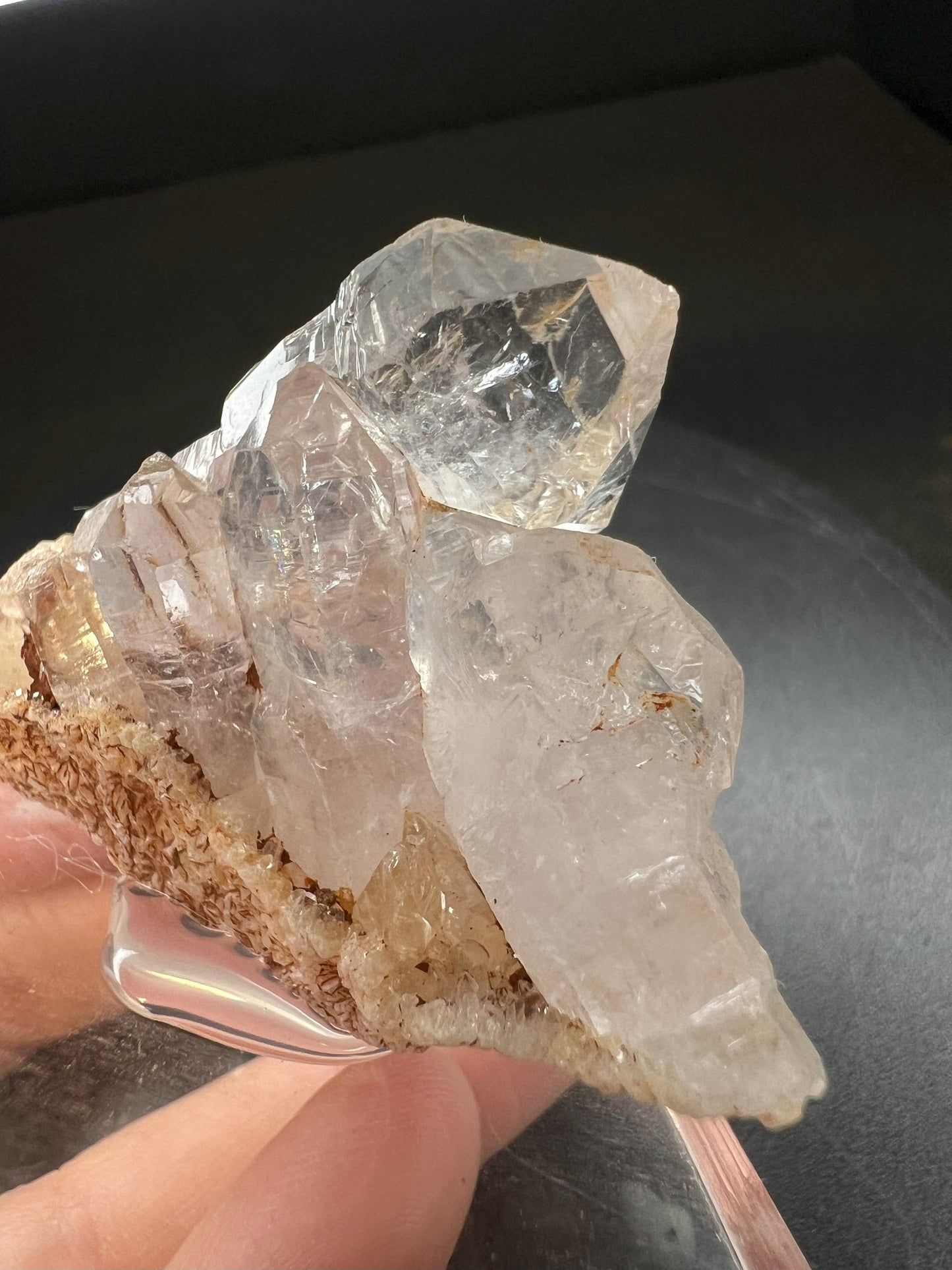 Elestial Clear Quartz/ Amethyst Sceptre Cluster from Madagascar Collectors Piece Statement Piece Home Decor