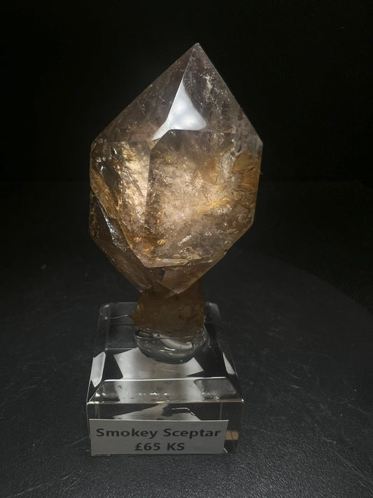 Rare Natural Exceptional Elestial Smokey Sceptre from Madagascar Collectors Piece Statement Piece Home decor