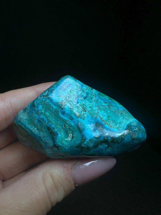 Polished Chrysocolla And Malachite- Home Decor, Statement Piece