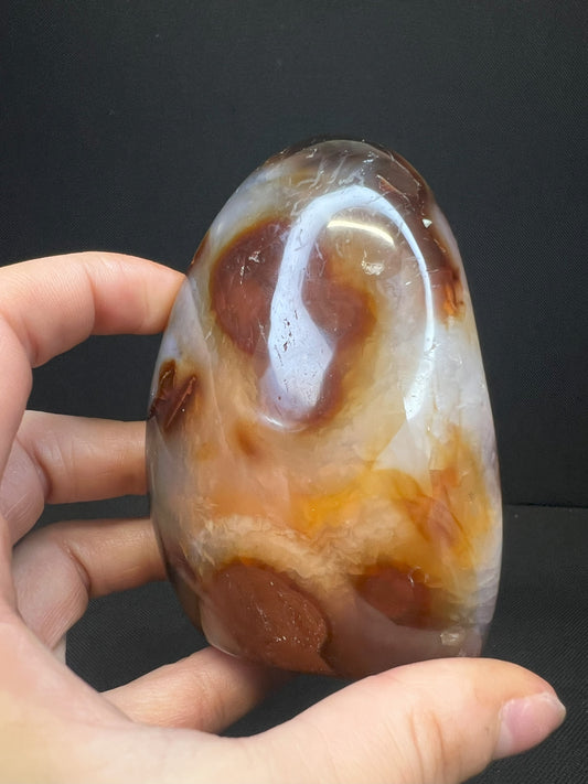 Polished Druzy Carnelian From Madagascar