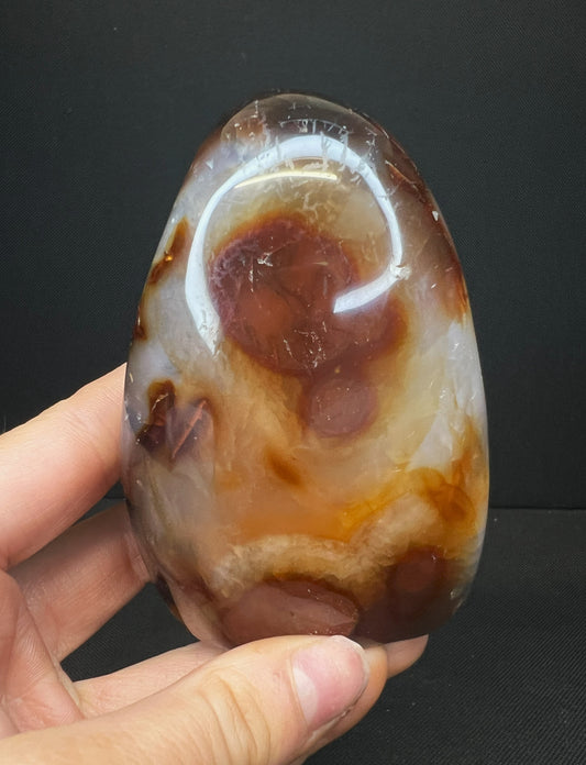 Polished Druzy Carnelian From Madagascar