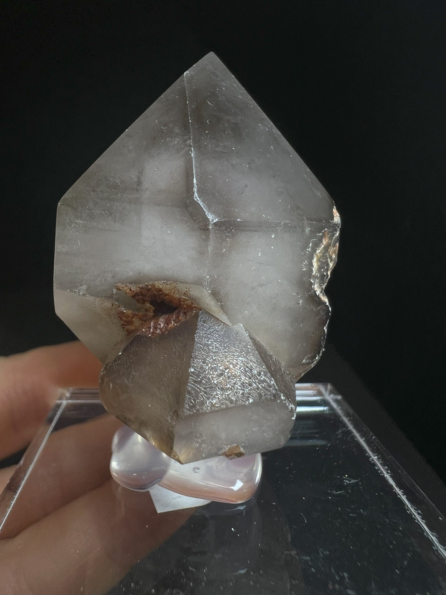 Rare Natural Exceptional Elestial Gas filled Smokey Sceptre from Madagascar Collectors Piece Statement Piece Home Decor