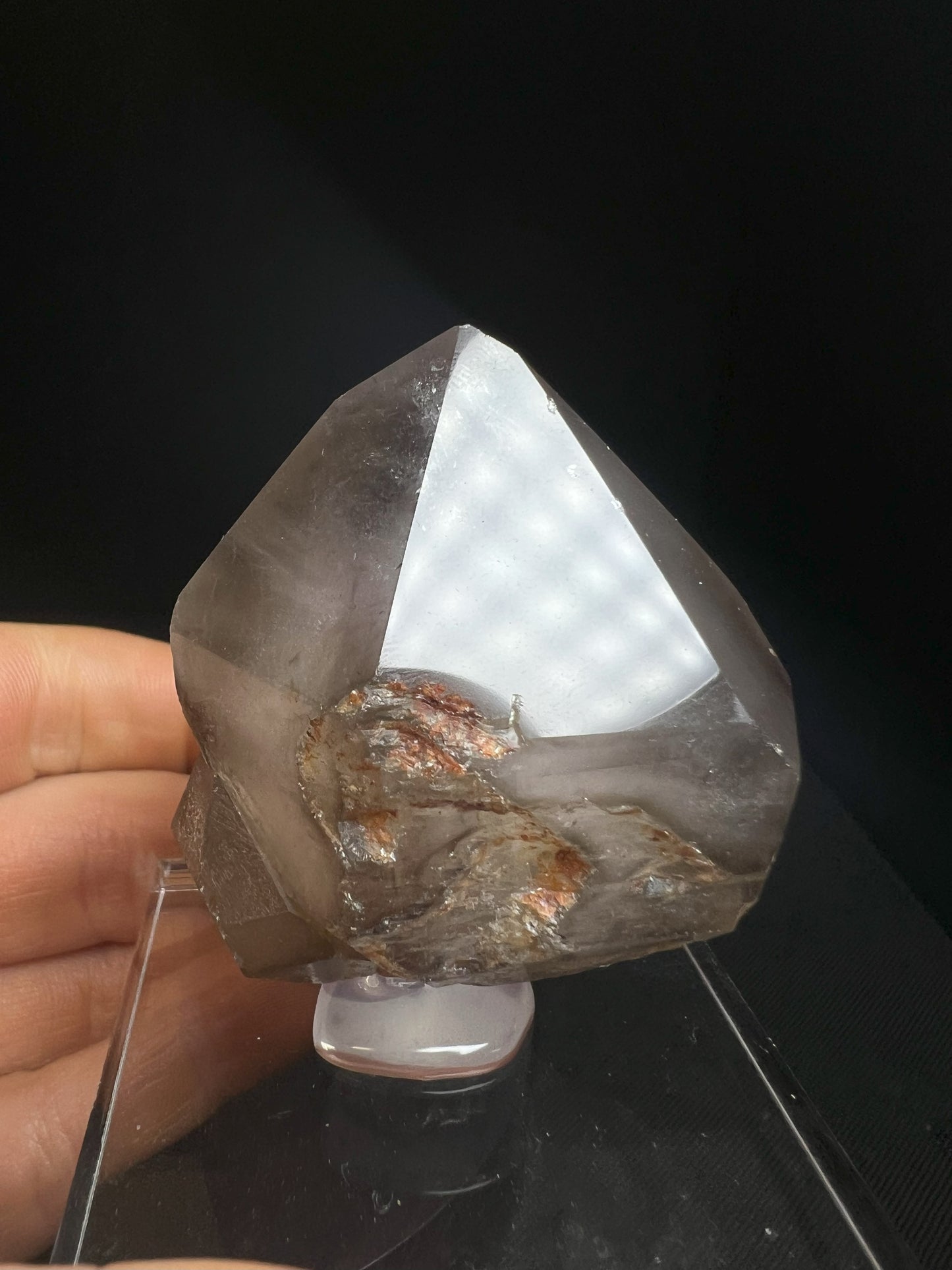 Rare Natural Exceptional Elestial Gas filled Smokey Sceptre from Madagascar Collectors Piece Statement Piece Home Decor