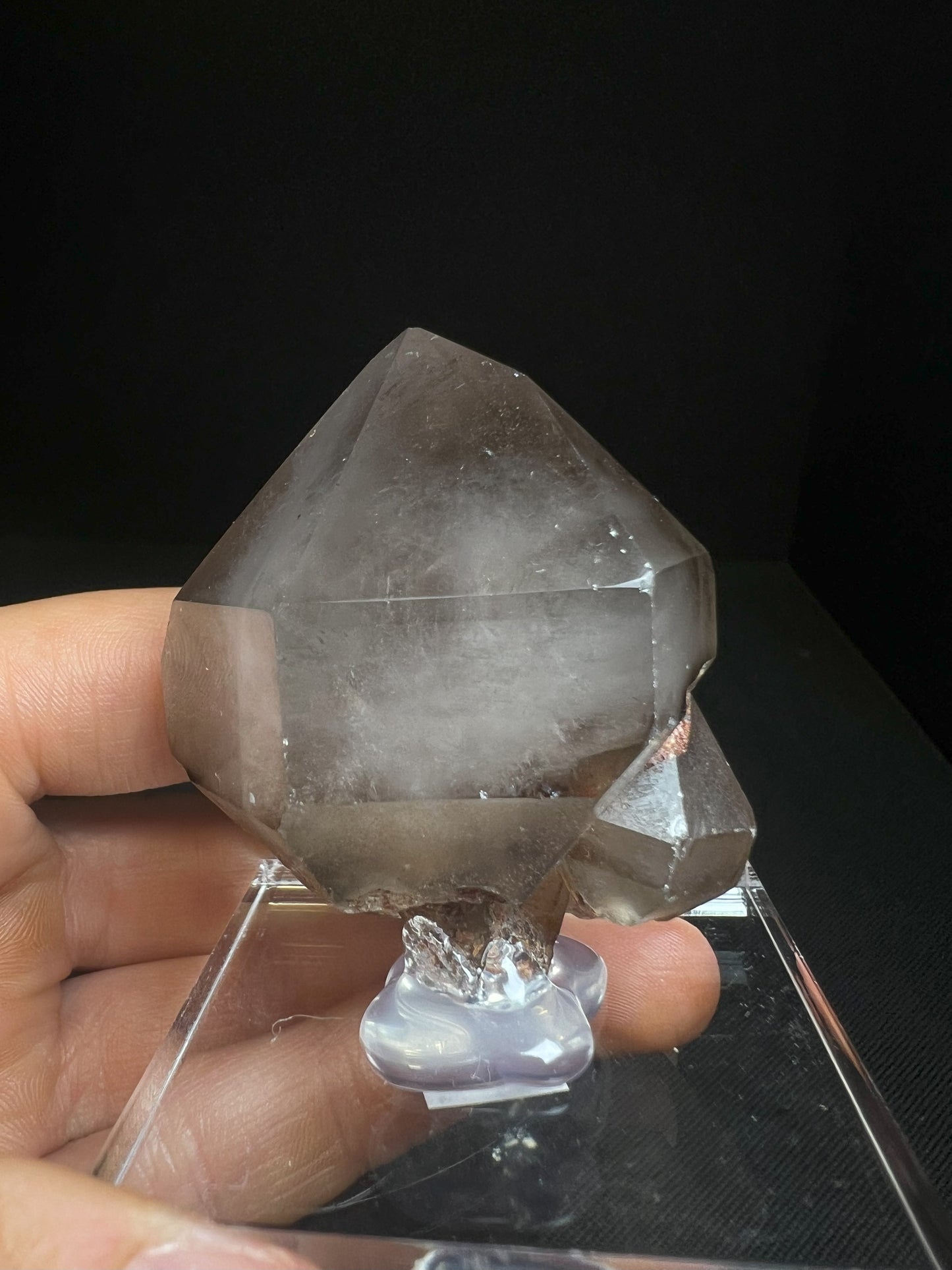 Rare Natural Exceptional Elestial Gas filled Smokey Sceptre from Madagascar Collectors Piece Statement Piece Home Decor