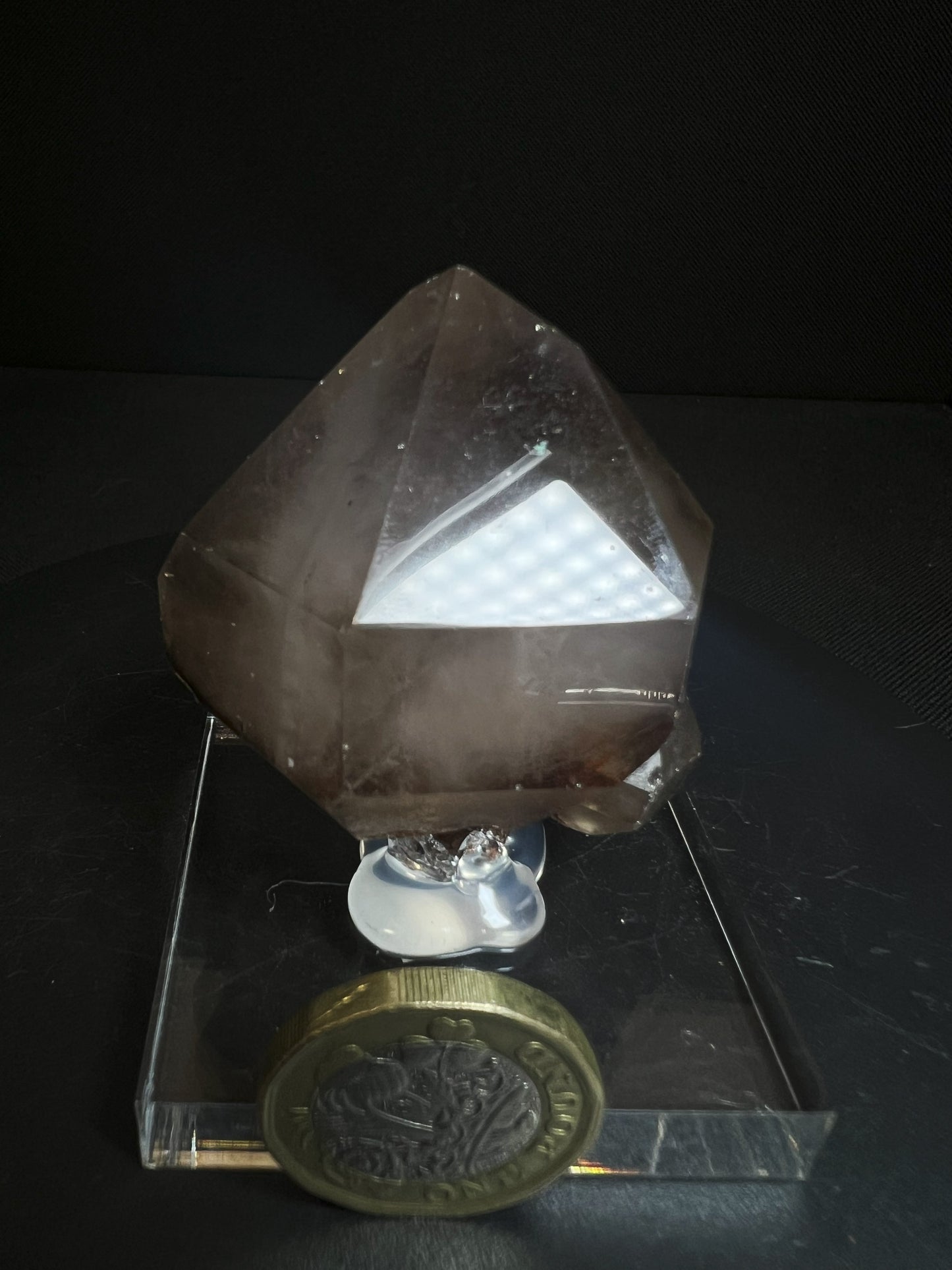 Rare Natural Exceptional Elestial Gas filled Smokey Sceptre from Madagascar Collectors Piece Statement Piece Home Decor