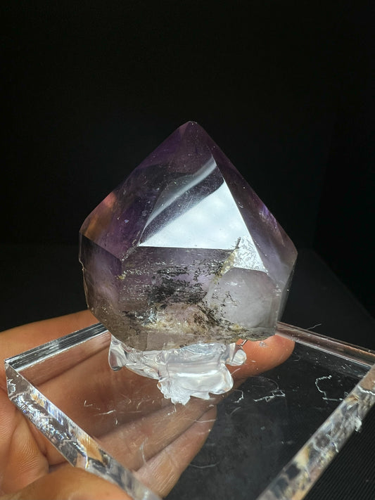 Rare Natural Exceptional Elestial Amethyst Sceptre from Madagascar Collectors Piece Statement Piece Home Decor