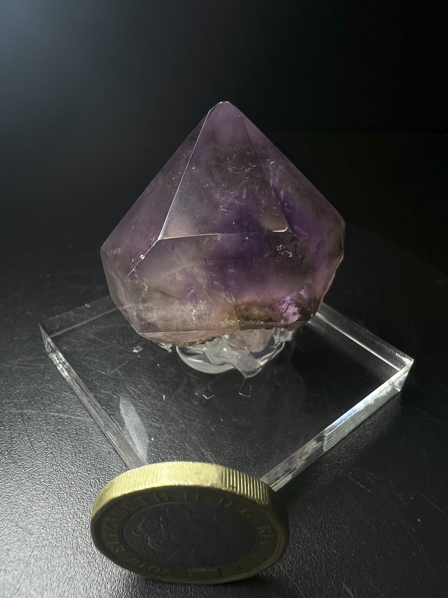 Rare Natural Exceptional Elestial Amethyst Sceptre from Madagascar Collectors Piece Statement Piece Home Decor