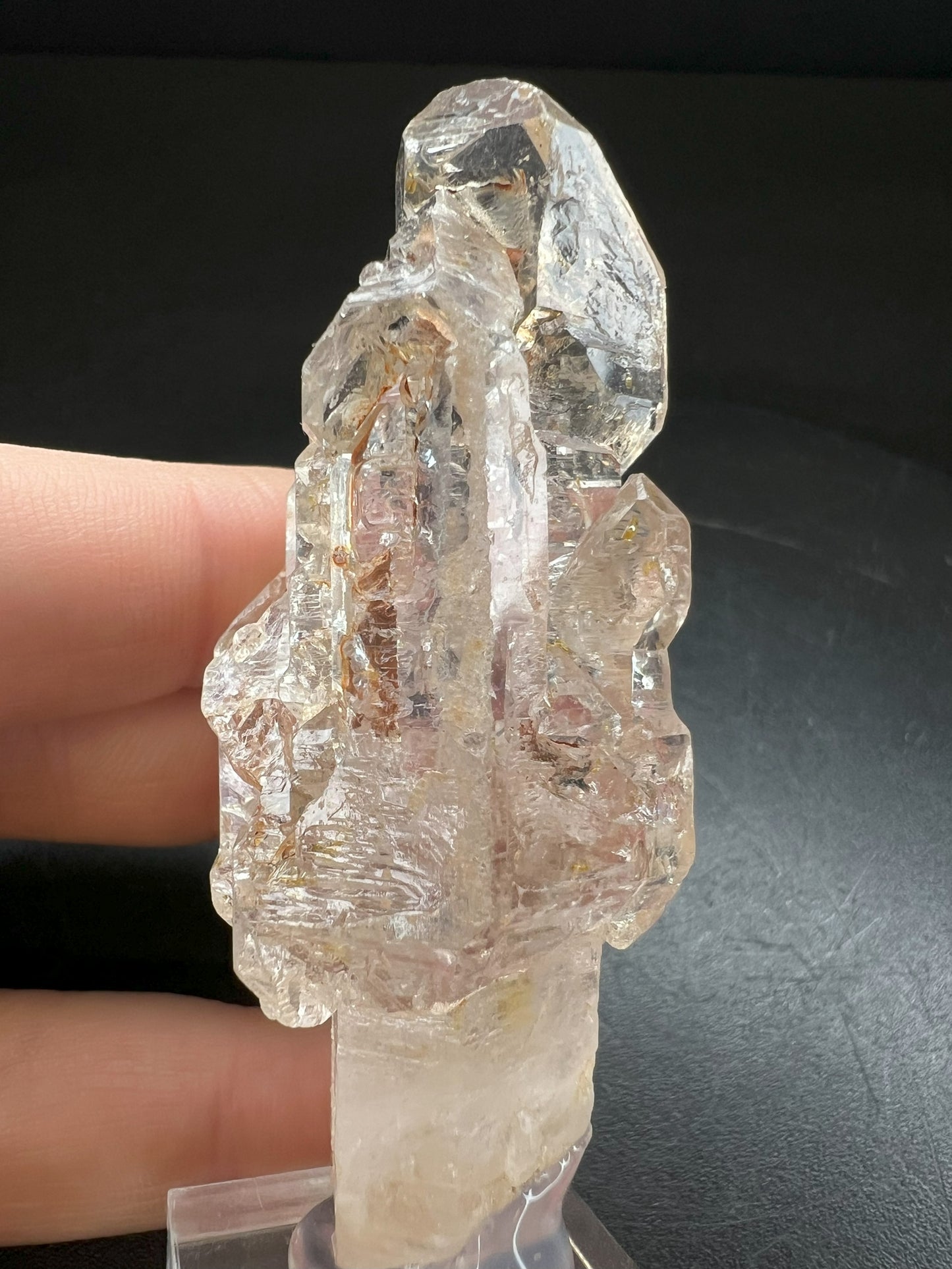 Elestial Clear Quartz Sceptre from Madagascar Collectors Piece Statement Piece Home Decor