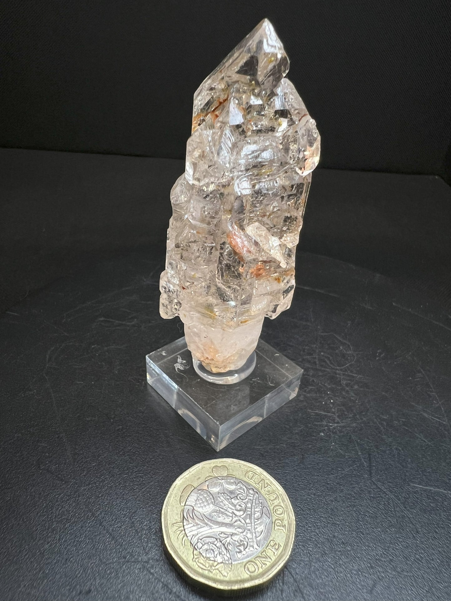 Elestial Clear Quartz Sceptre from Madagascar Collectors Piece Statement Piece Home Decor