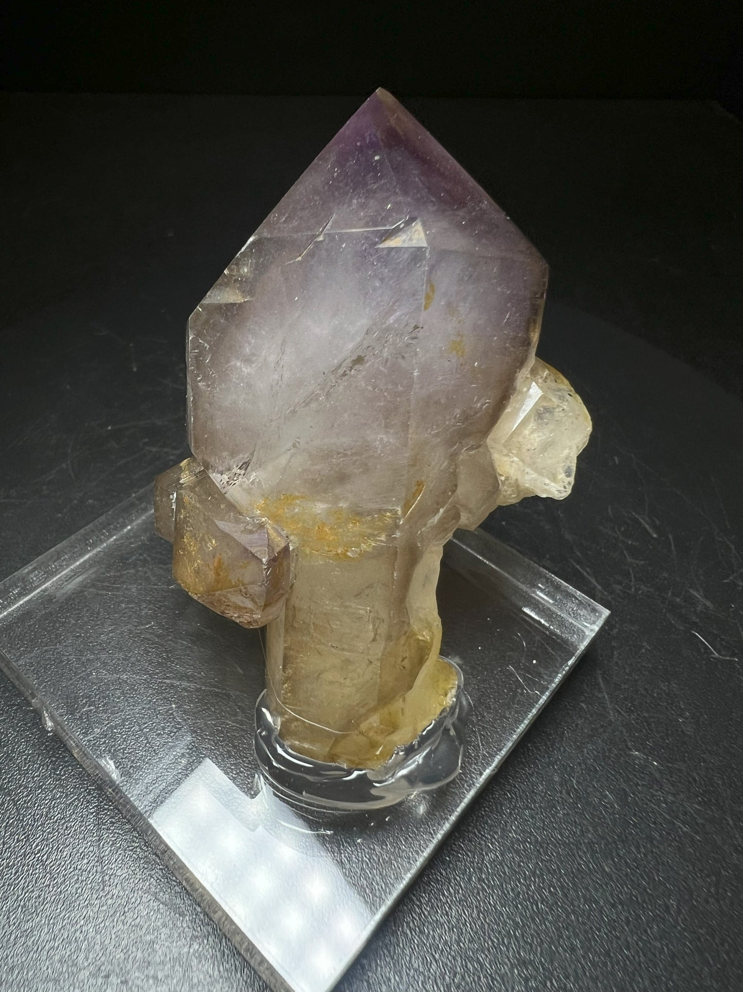Rare Natural Exceptional Elestial Smokey Amethyst Sceptre from Madagascar Collectors Piece Statement Piece Home decor