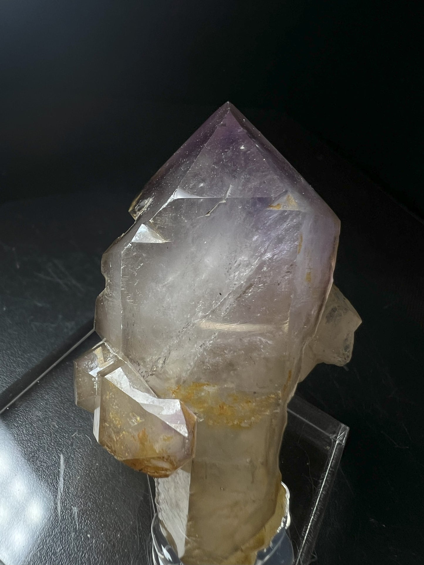 Rare Natural Exceptional Elestial Smokey Amethyst Sceptre from Madagascar Collectors Piece Statement Piece Home decor