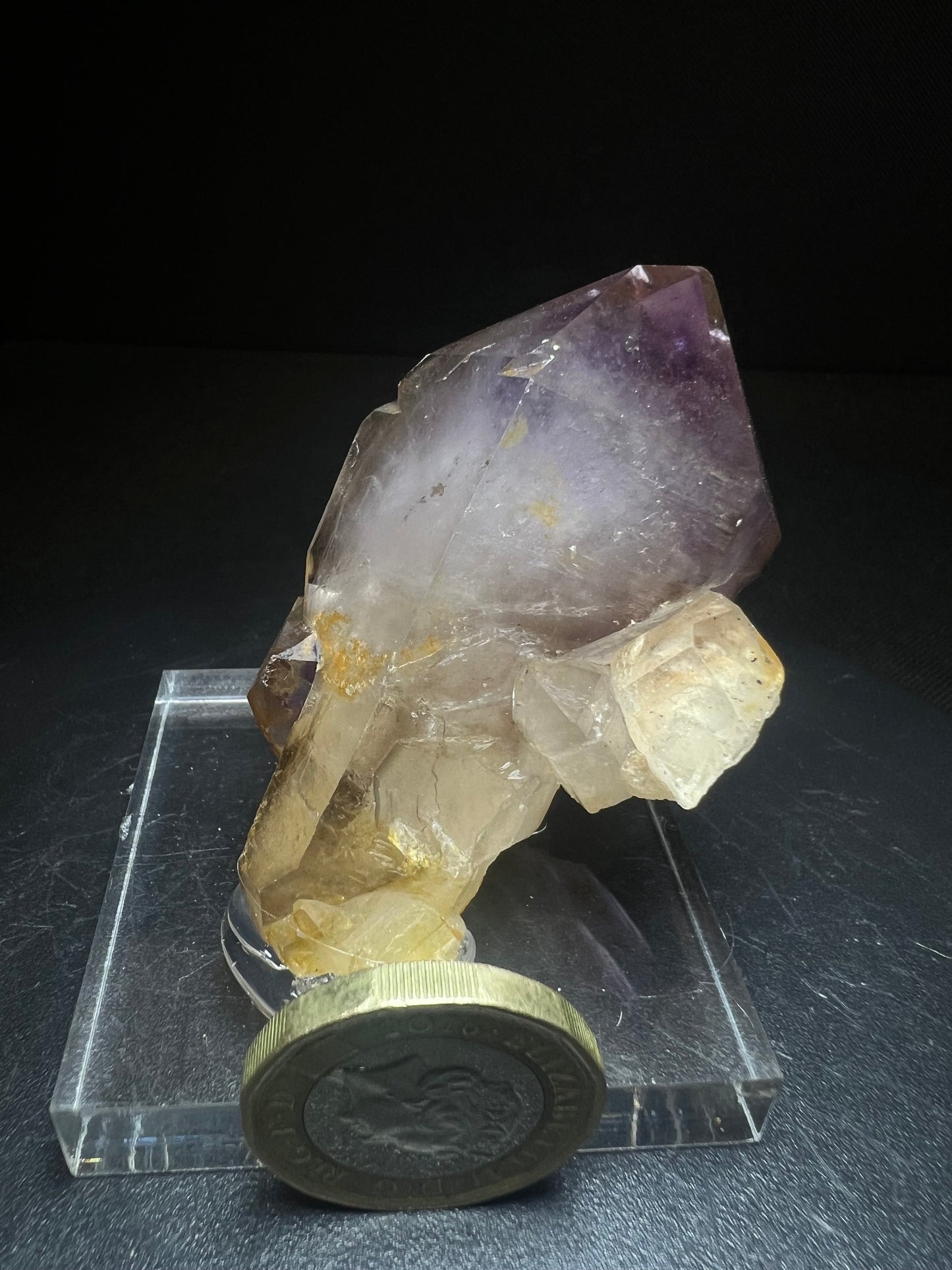 Rare Natural Exceptional Elestial Smokey Amethyst Sceptre from Madagascar Collectors Piece Statement Piece Home decor