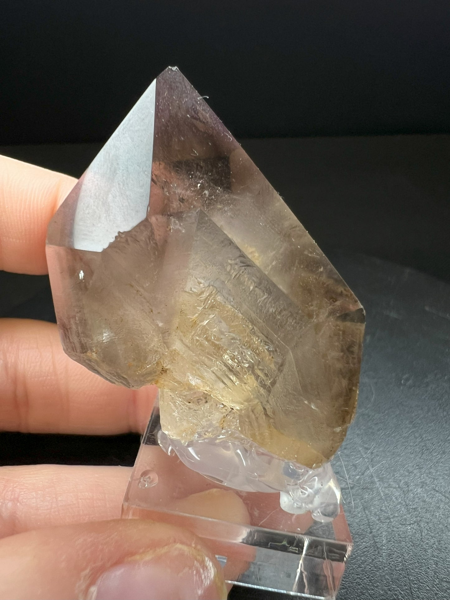 Gas Included Amethyst/ Smoky quartz Sceptre from Madagascar Collectors Piece Statement Piece Home Decor