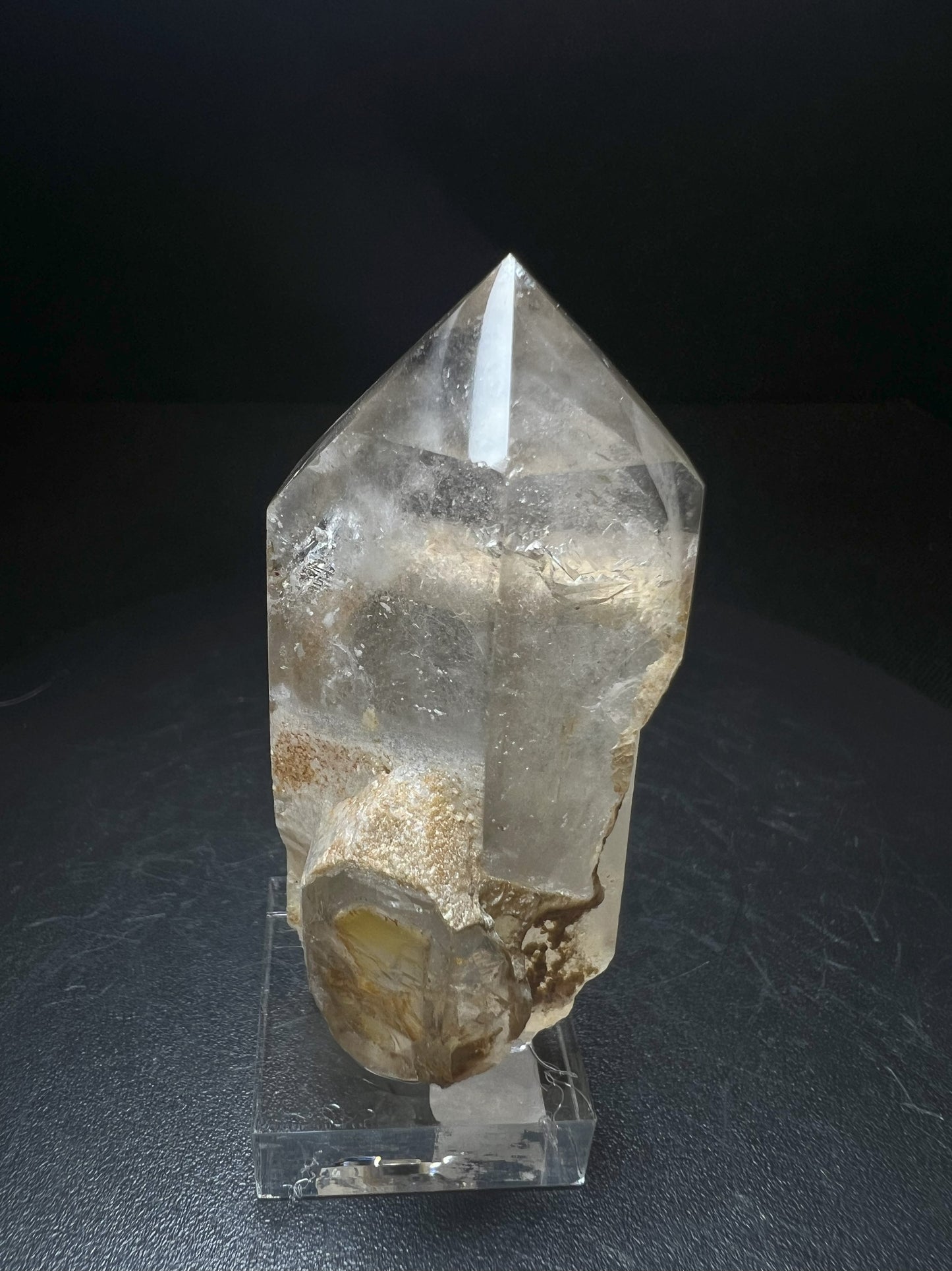 Rare Natural Exceptional Elestial Clear Quartz Sceptre from Madagascar Collectors Piece Statement Piece Home Decor