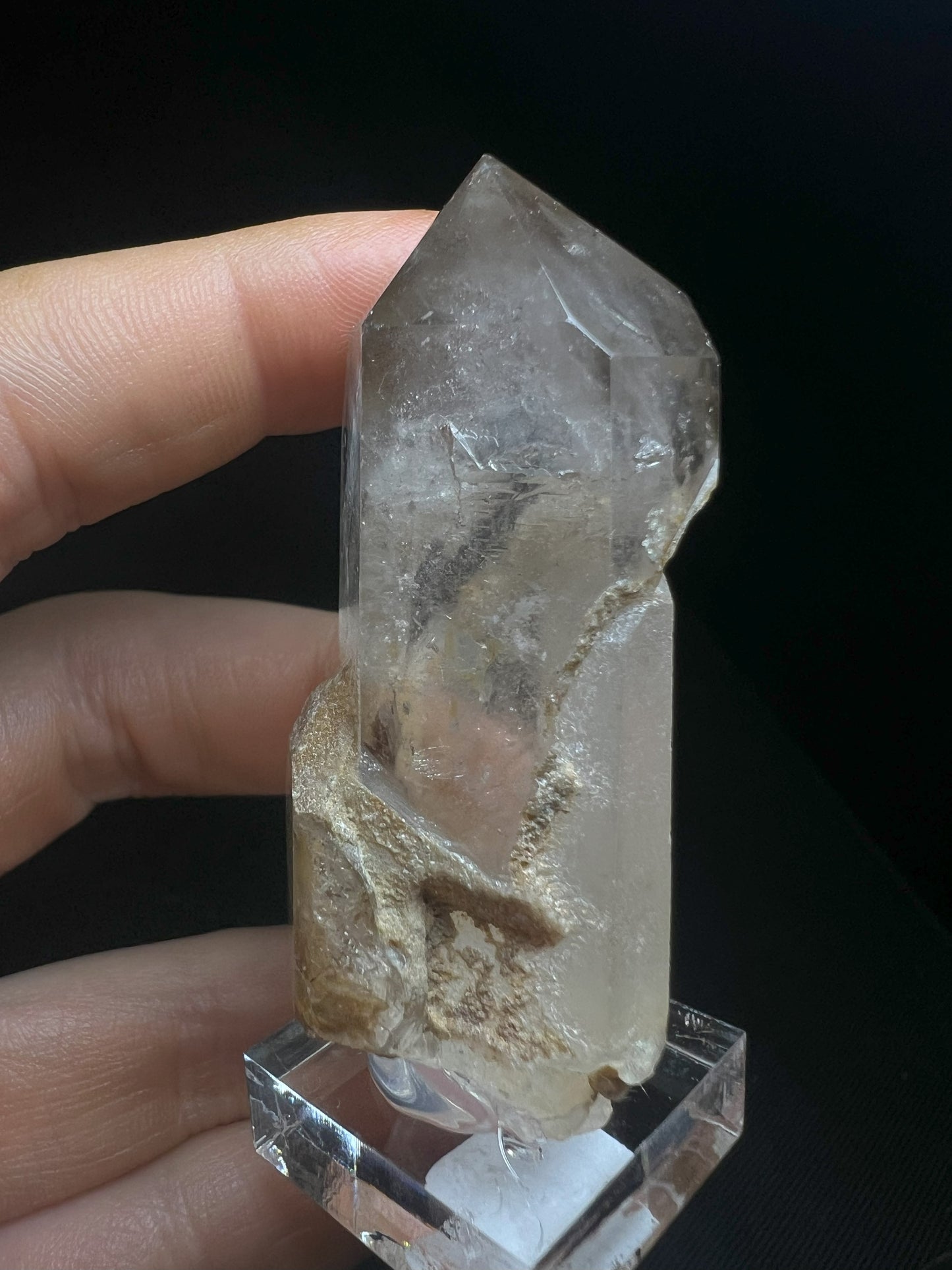 Rare Natural Exceptional Elestial Clear Quartz Sceptre from Madagascar Collectors Piece Statement Piece Home Decor