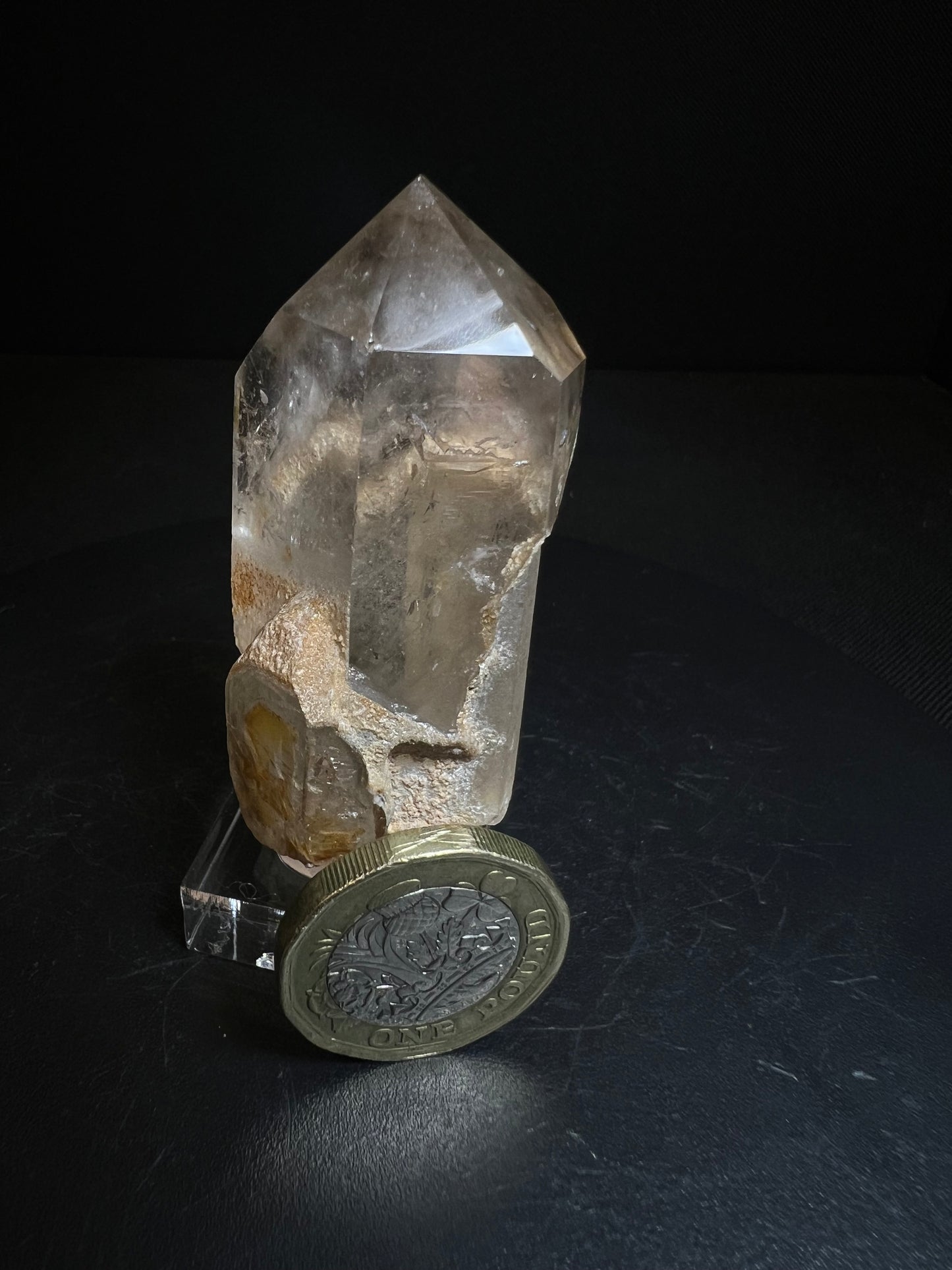 Rare Natural Exceptional Elestial Clear Quartz Sceptre from Madagascar Collectors Piece Statement Piece Home Decor