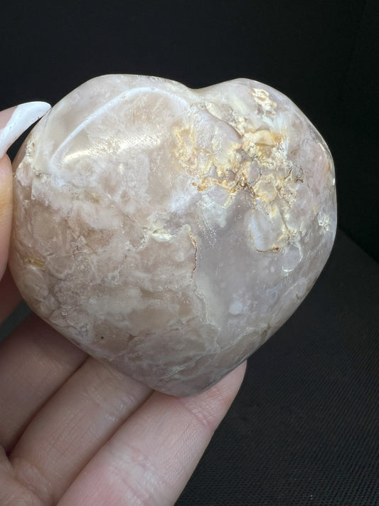 Flower Agate Heart Home Décor statement Piece