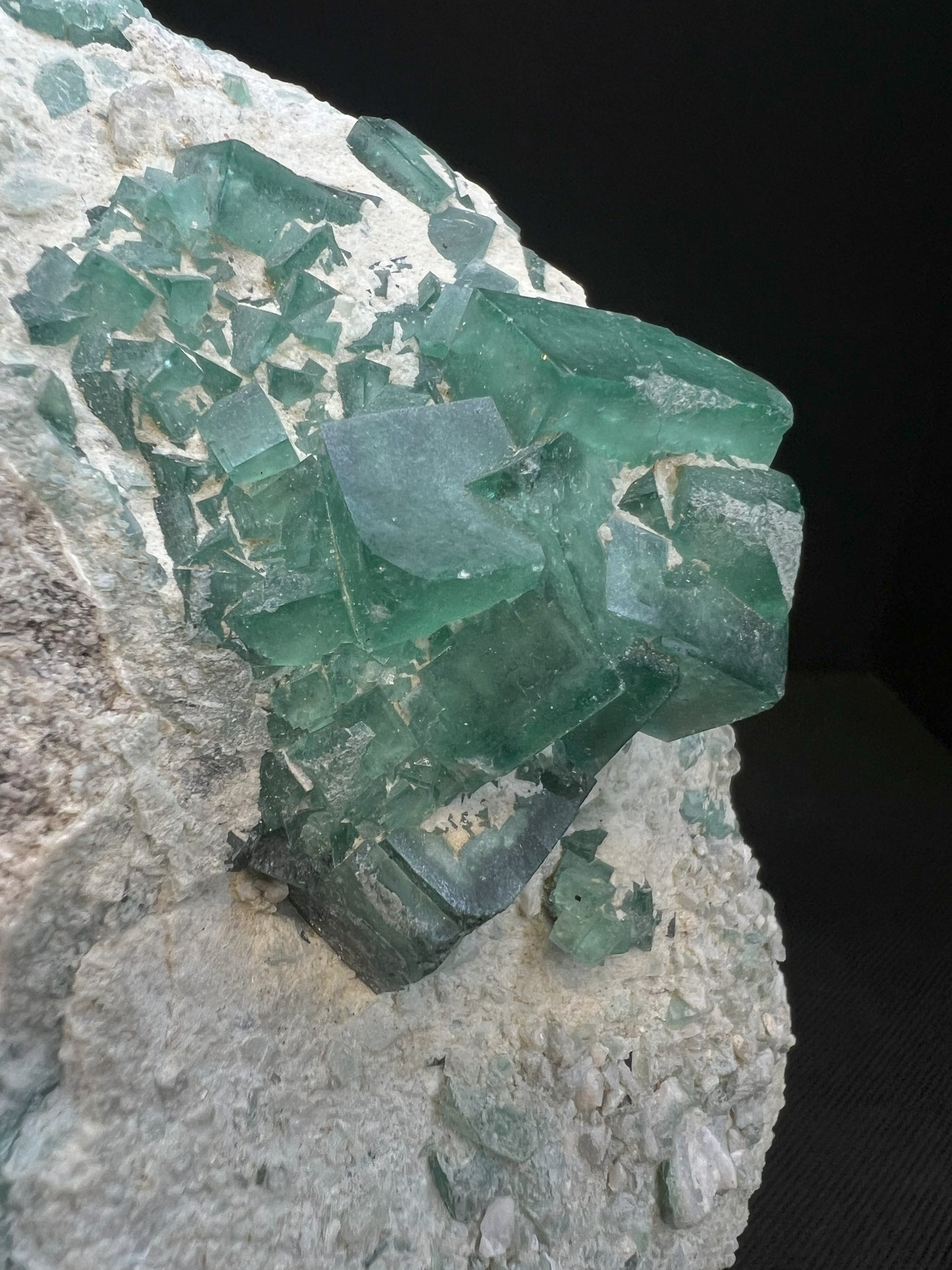 Natural Green Fluorite Cluster on Matrix From Madagascar