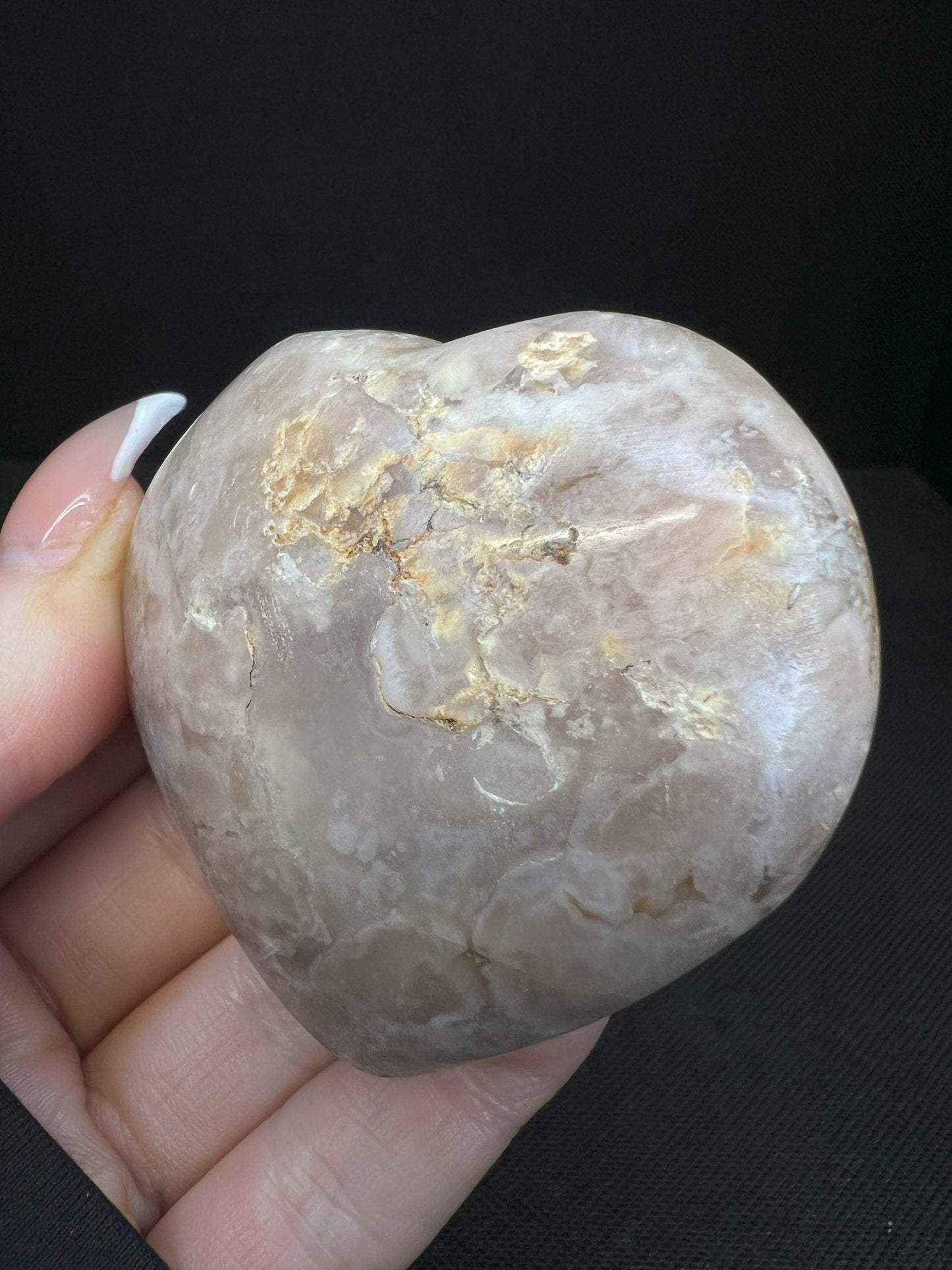 Flower Agate Heart Home Décor statement Piece