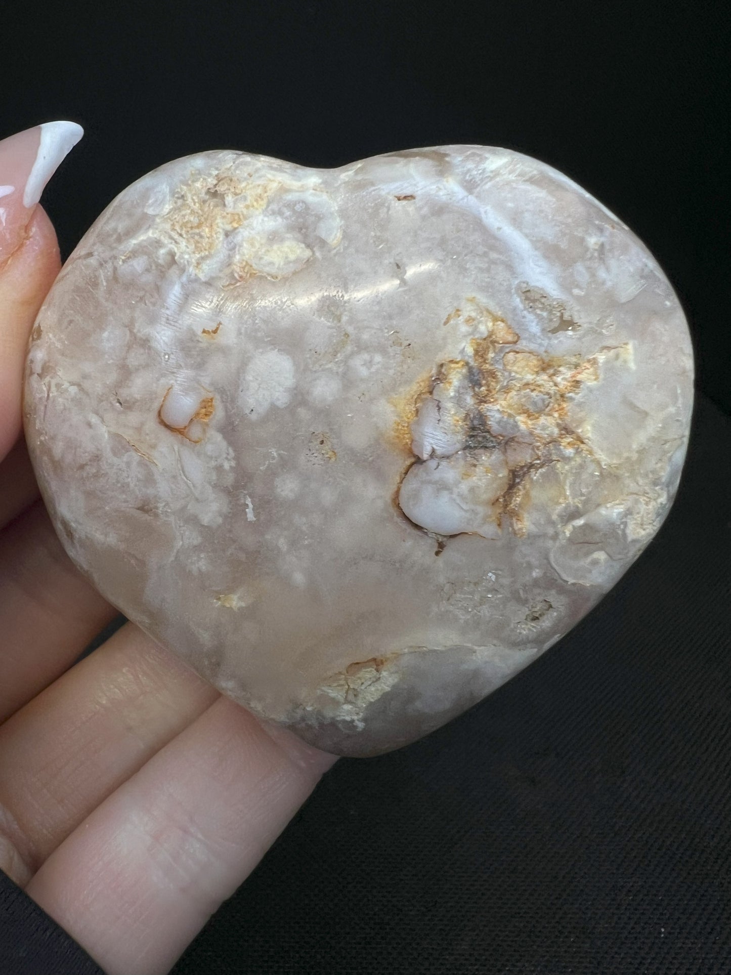 Flower Agate Heart Home Décor statement Piece