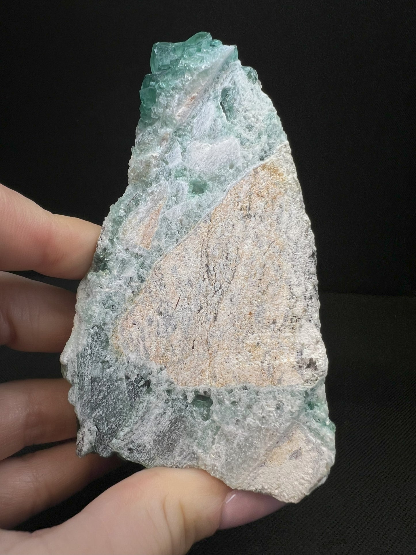 Natural Green Fluorite Cluster on Matrix From Madagascar