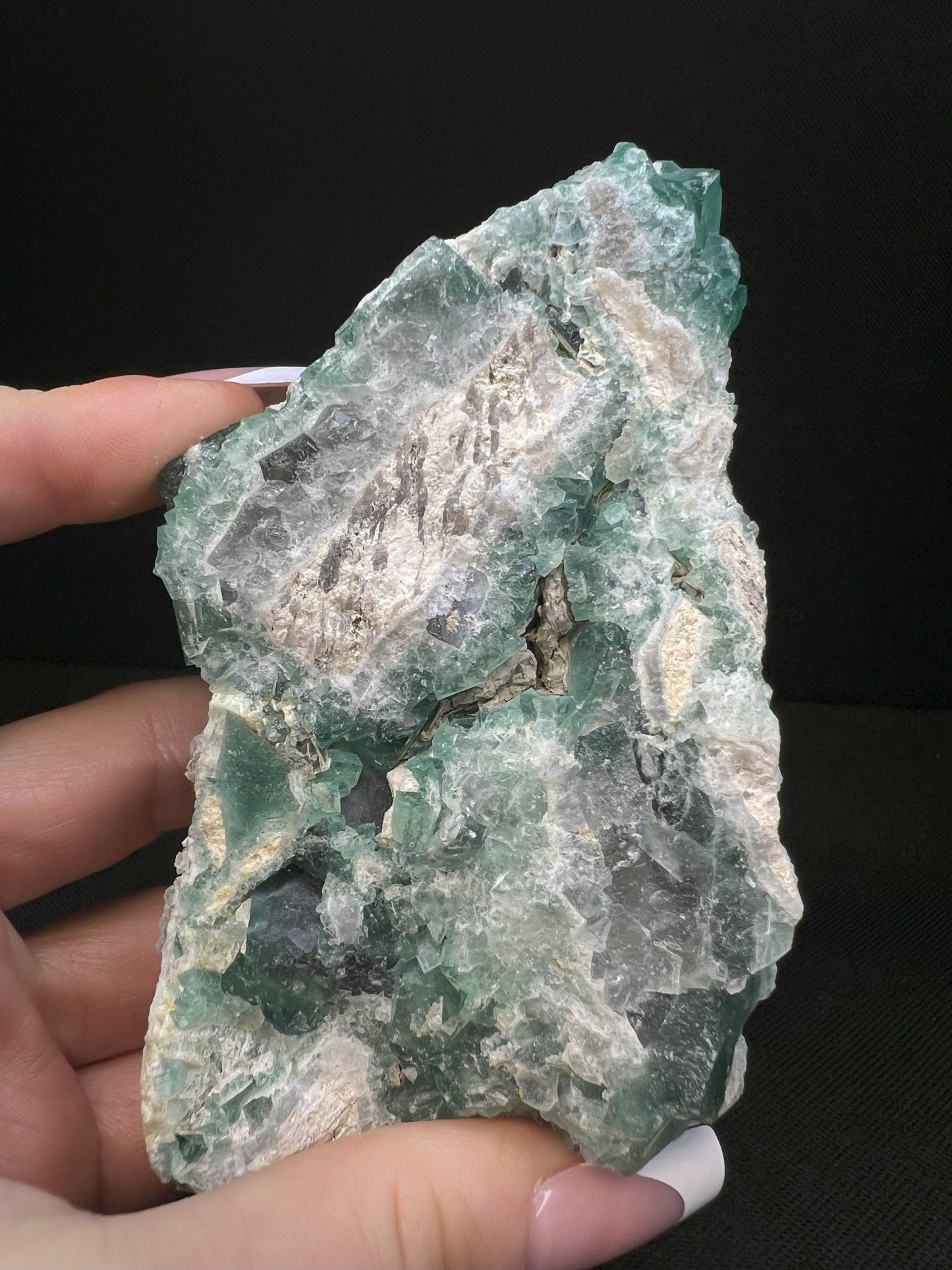 Natural Green Fluorite Cluster on Matrix From Madagascar