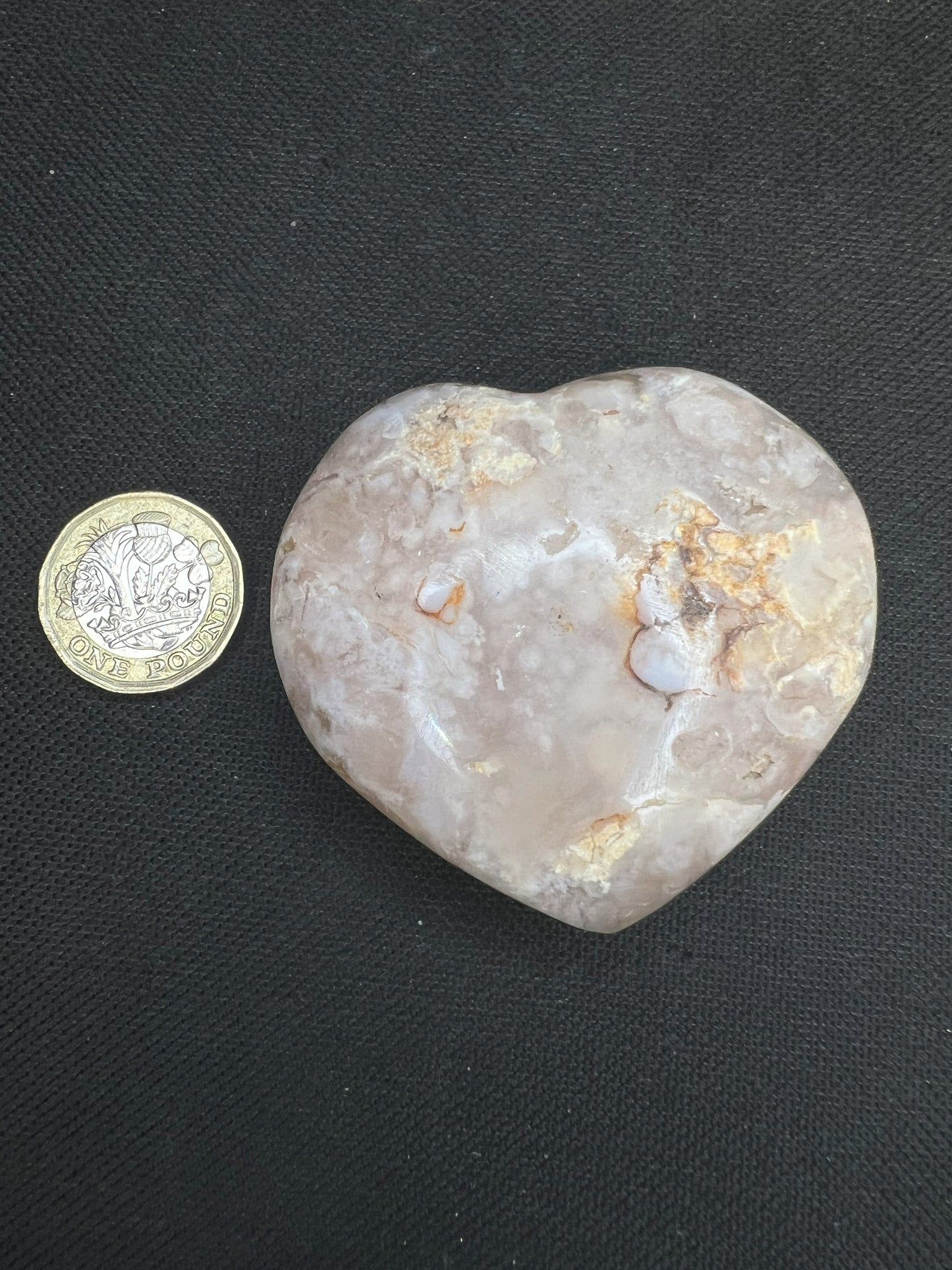 Flower Agate Heart Home Décor statement Piece