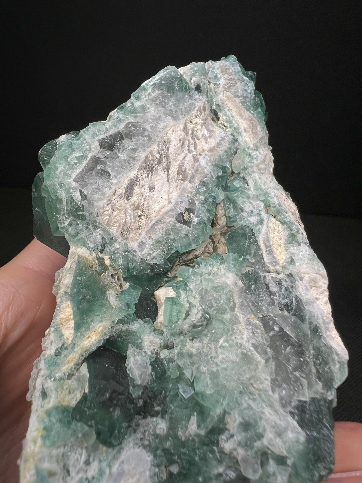 Natural Green Fluorite Cluster on Matrix From Madagascar