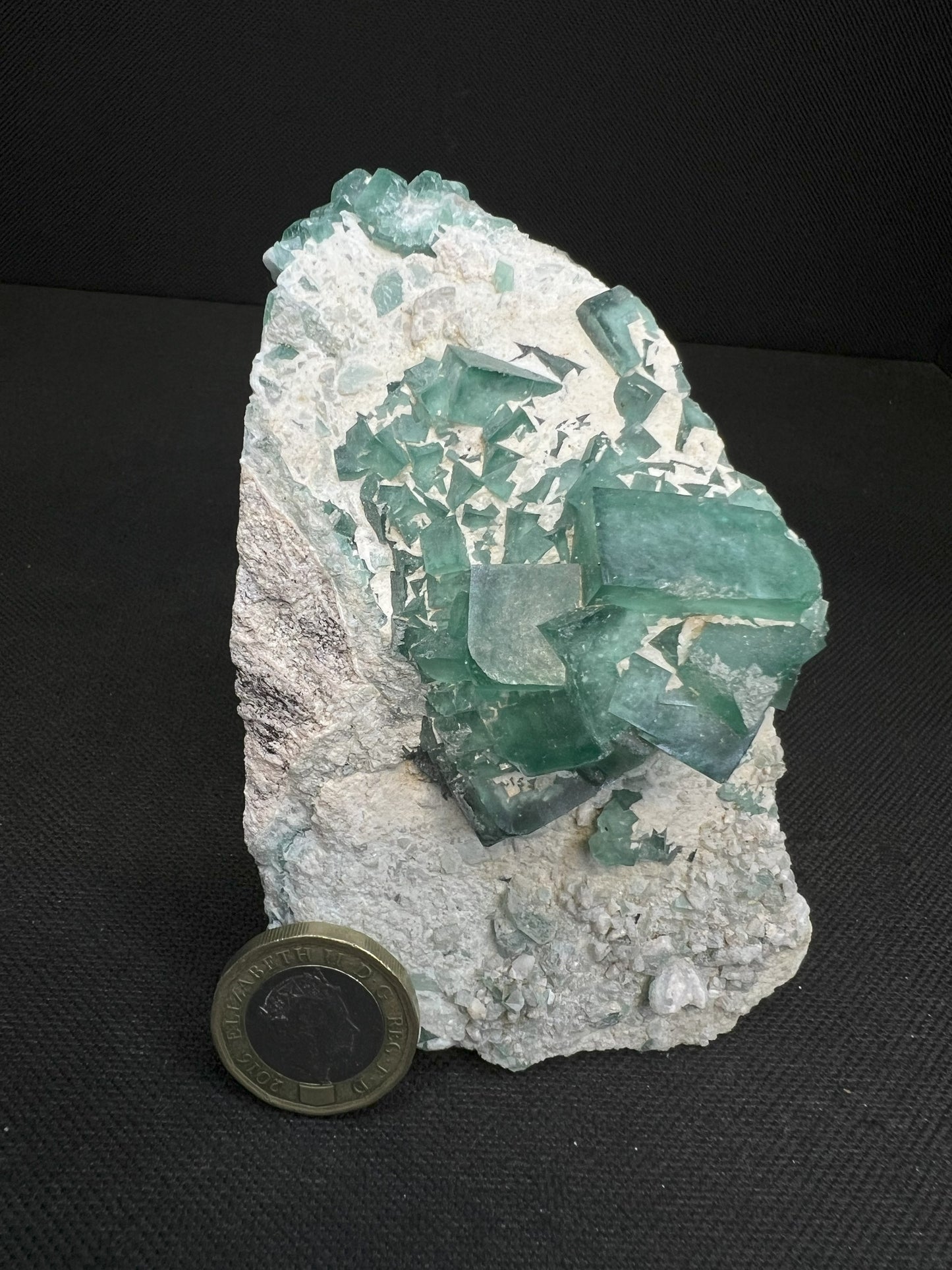 Natural Green Fluorite Cluster on Matrix From Madagascar