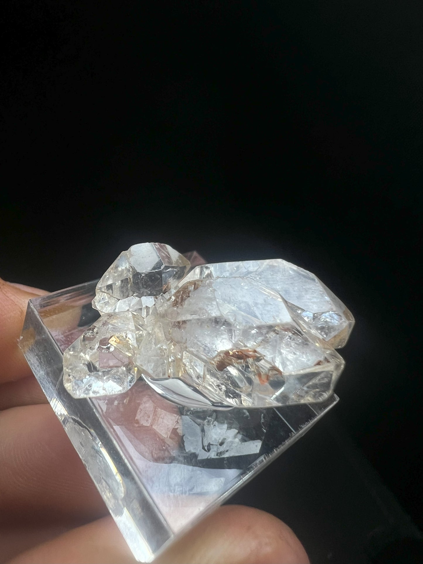 Rare Natural Exceptional Clear Elestial Cluster from Madagascar Collectors Piece Statement Piece Home Decor