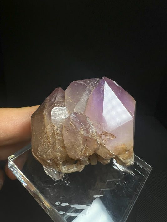 Rare Natural Exceptional Elestial Amethyst Sceptre Cluster from Madagascar Collectors Piece Statement Piece Home Decor