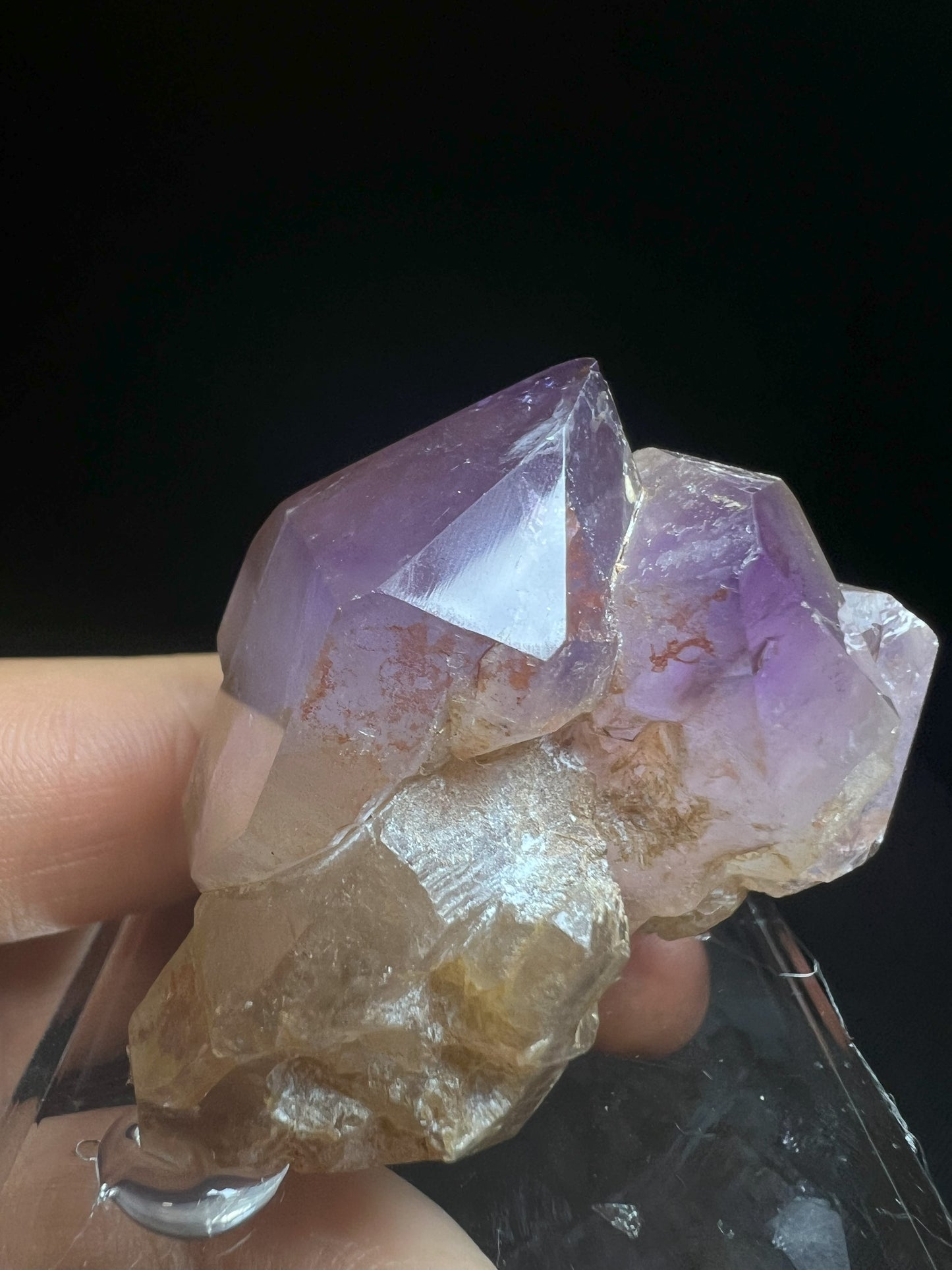 Rare Natural Exceptional Elestial Amethyst Sceptre Cluster from Madagascar Collectors Piece Statement Piece Home Decor
