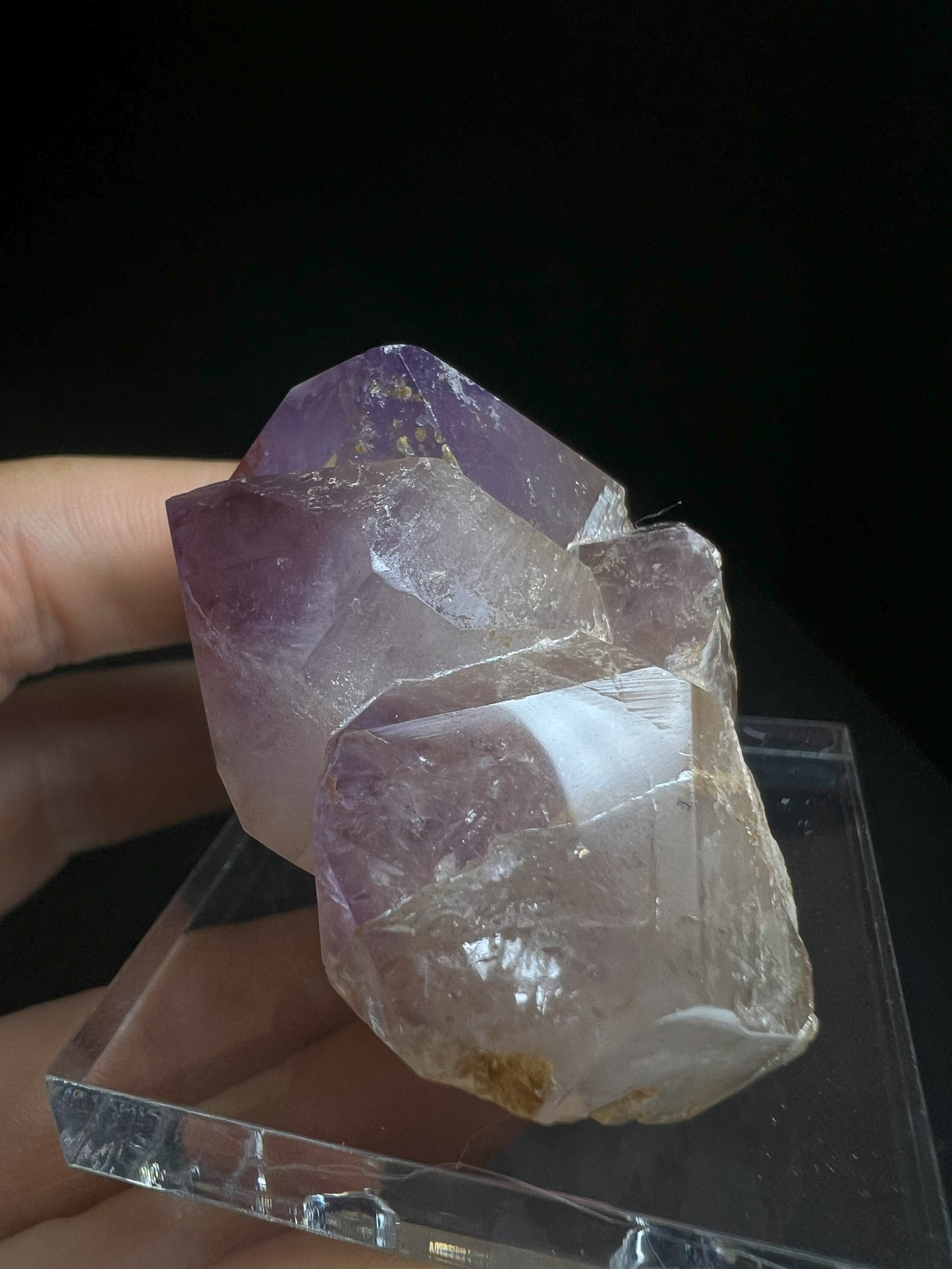 Rare Natural Exceptional Elestial Amethyst Sceptre Cluster from Madagascar Collectors Piece Statement Piece Home Decor