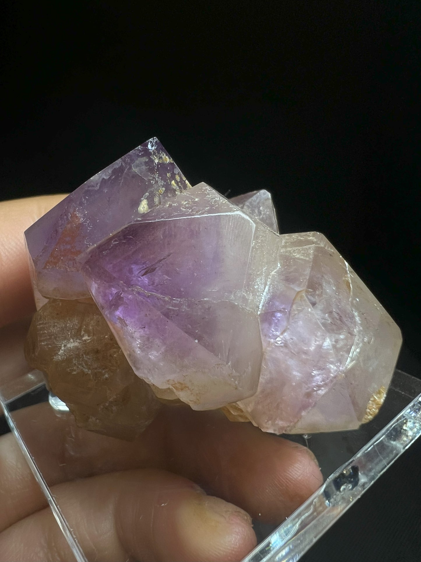 Rare Natural Exceptional Elestial Amethyst Sceptre Cluster from Madagascar Collectors Piece Statement Piece Home Decor