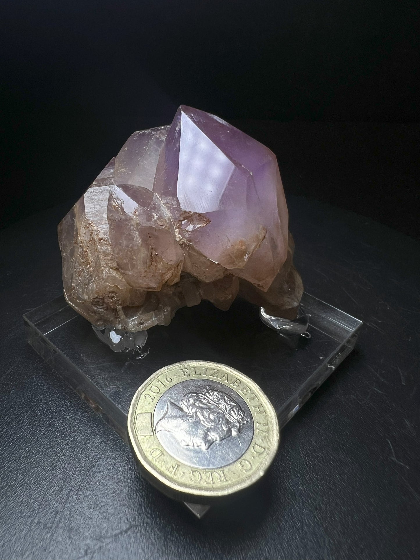 Rare Natural Exceptional Elestial Amethyst Sceptre Cluster from Madagascar Collectors Piece Statement Piece Home Decor
