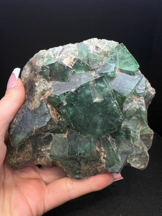 Green Fluorite Cluster on Matrix From Madagascar