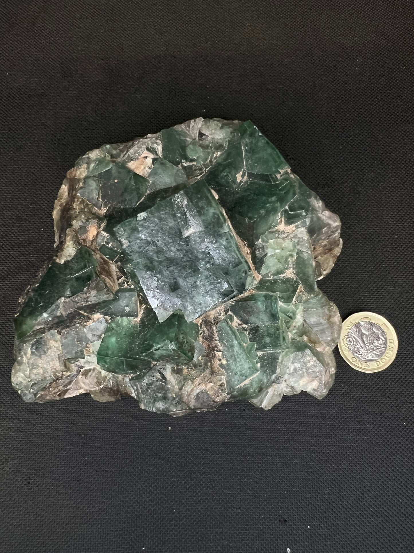 Green Fluorite Cluster on Matrix From Madagascar