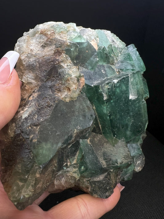 Green Fluorite Cluster on Matrix From Madagascar