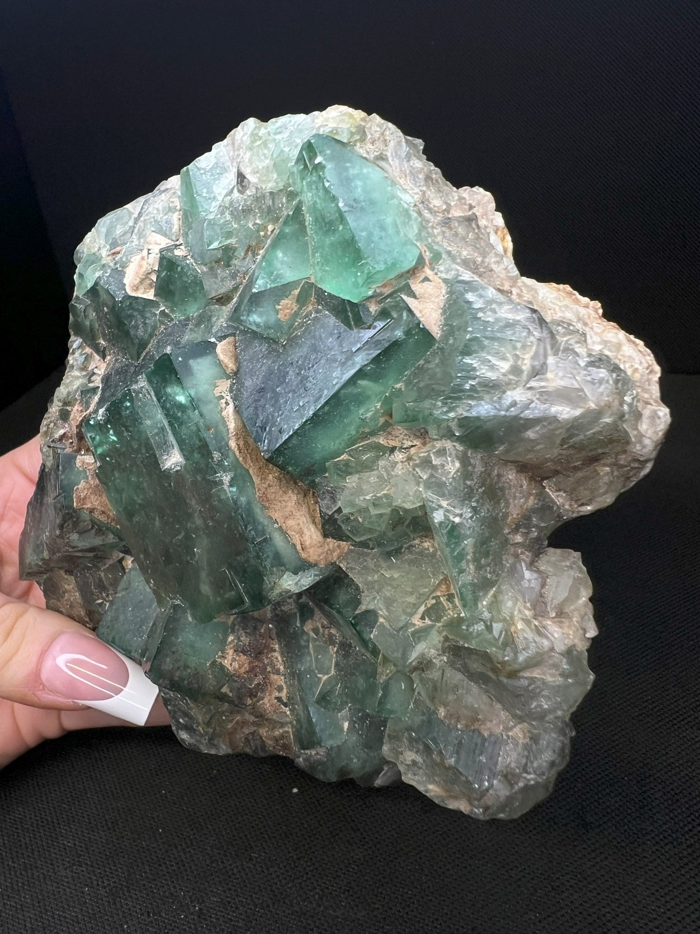 Green Fluorite Cluster on Matrix From Madagascar
