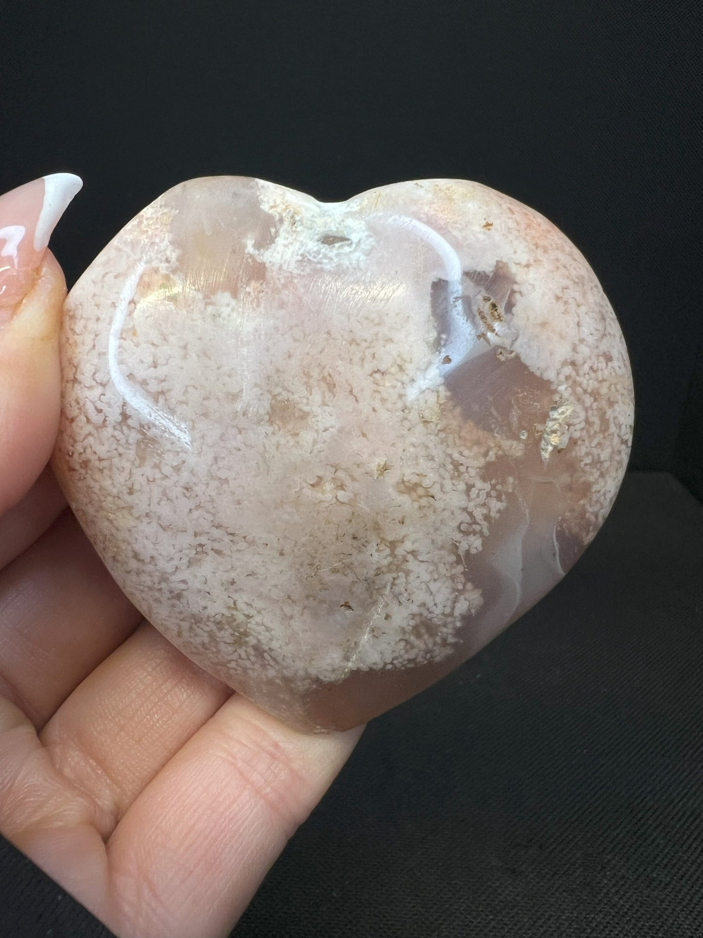 Flower Agate Heart, Gift, Crystal