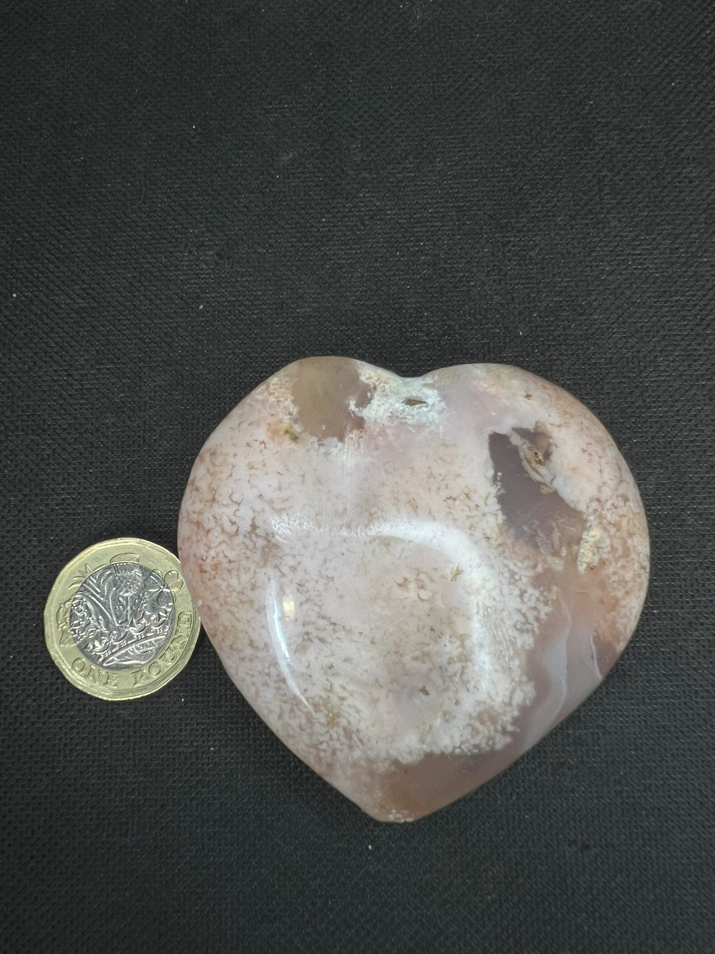 Flower Agate Heart, Gift, Crystal