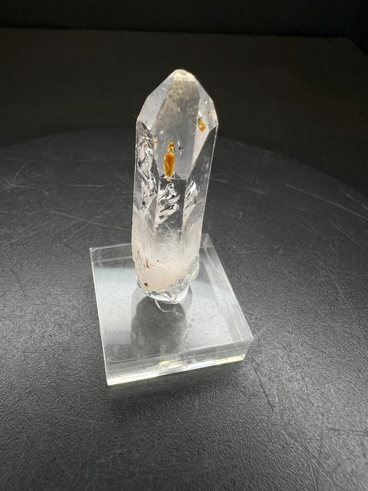 Elestial Clear Quartz With Petrol Inclusions from Madagascar Collectors Piece Statement Piece Home Decor