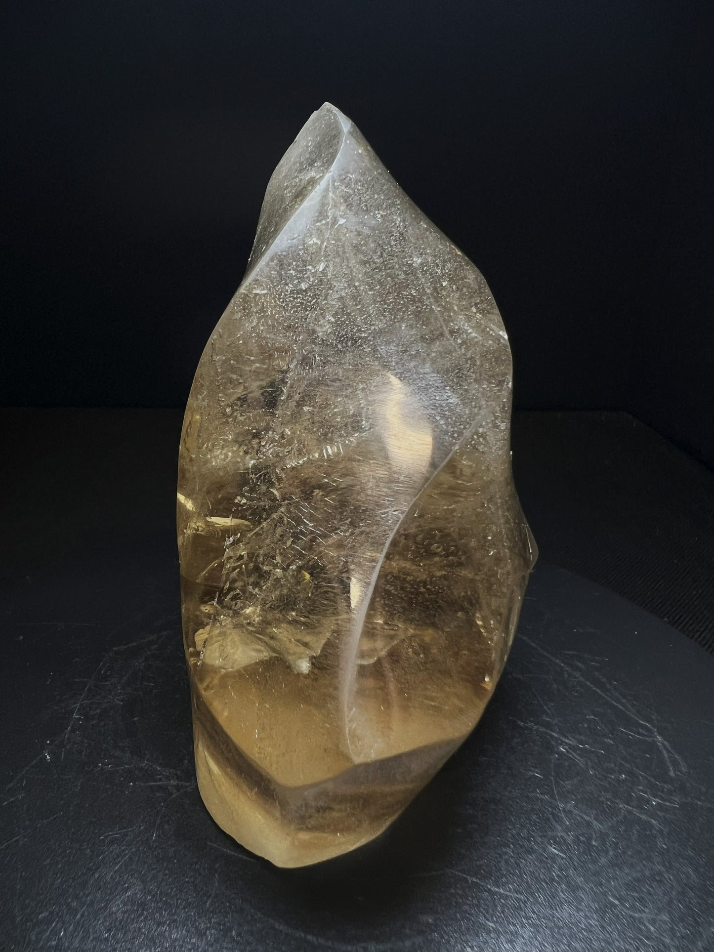 Outstanding Smoky Quartz Flame Standing Statement Piece Perfect Gift From Madagascar