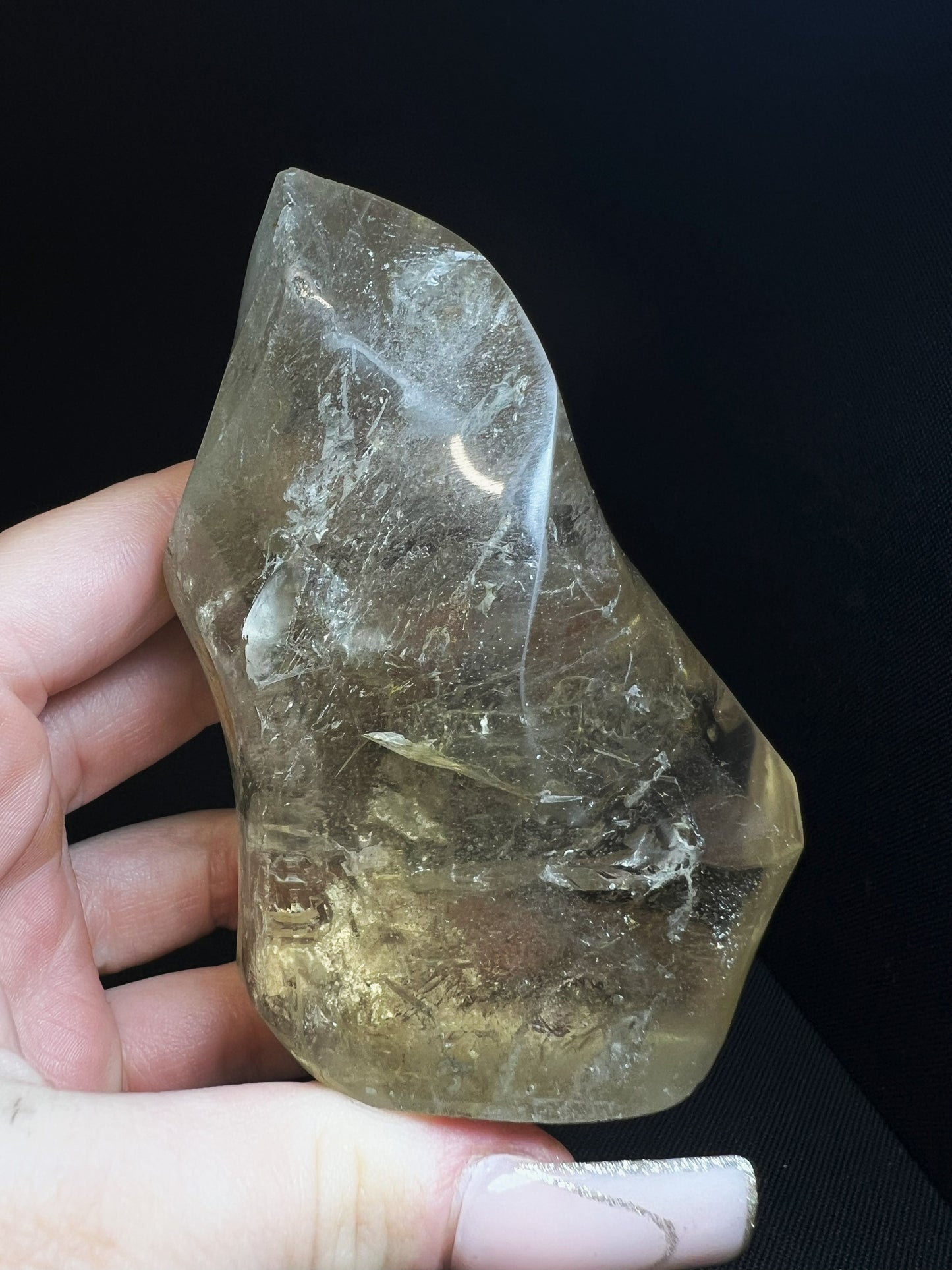 Outstanding Smoky Quartz Flame Standing Statement Piece Perfect Gift From Madagascar