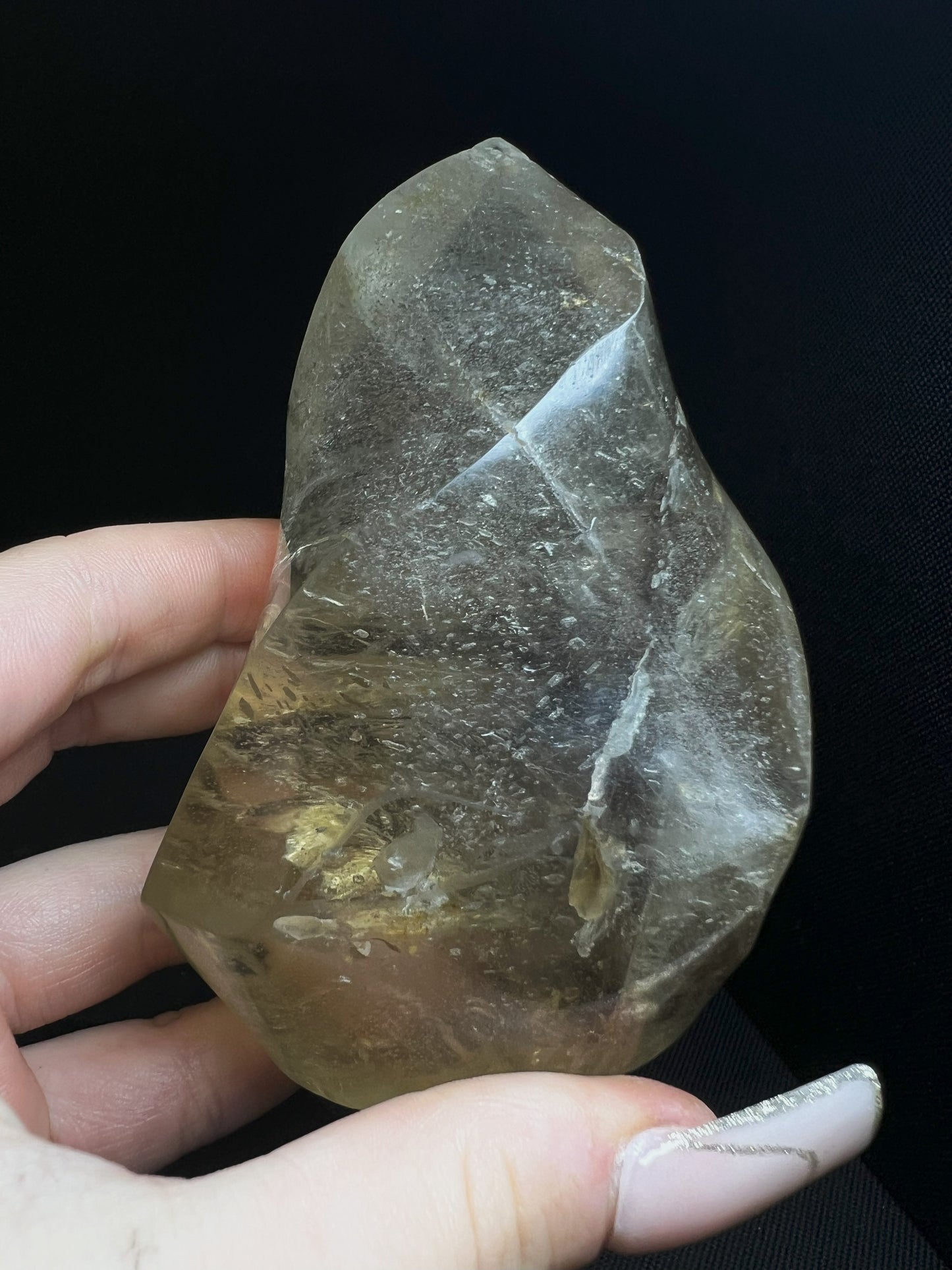 Outstanding Smoky Quartz Flame Standing Statement Piece Perfect Gift From Madagascar