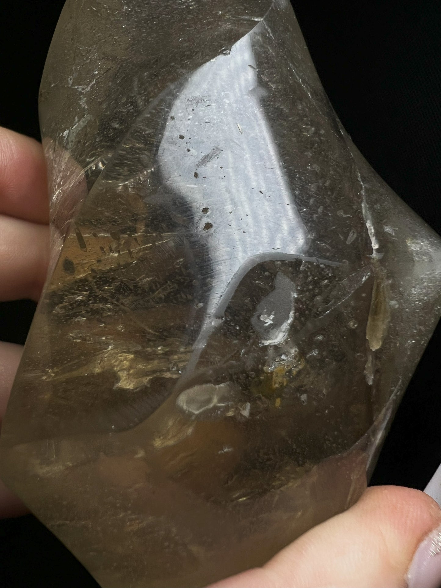 Outstanding Smoky Quartz Flame Standing Statement Piece Perfect Gift From Madagascar