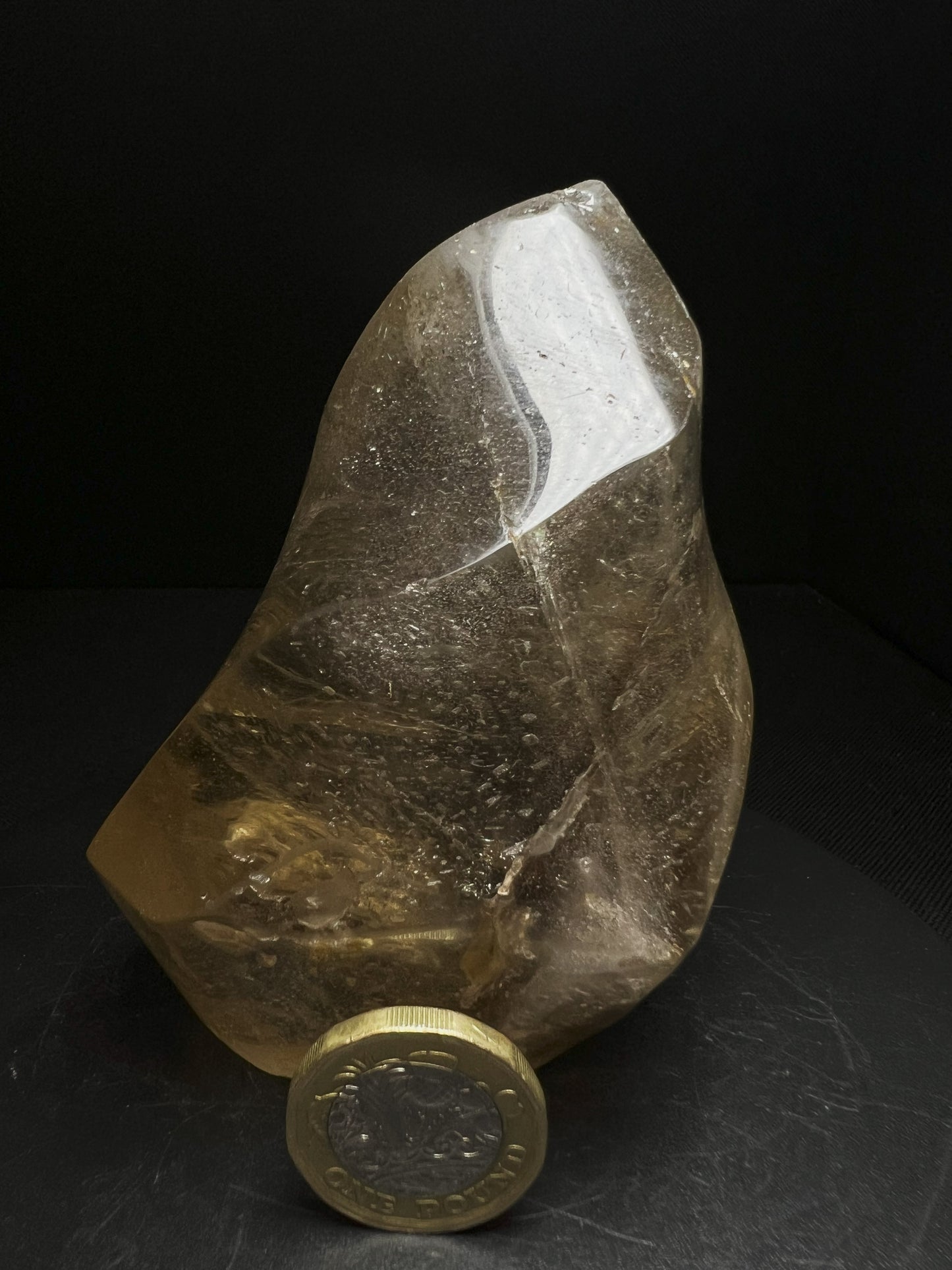 Outstanding Smoky Quartz Flame Standing Statement Piece Perfect Gift From Madagascar
