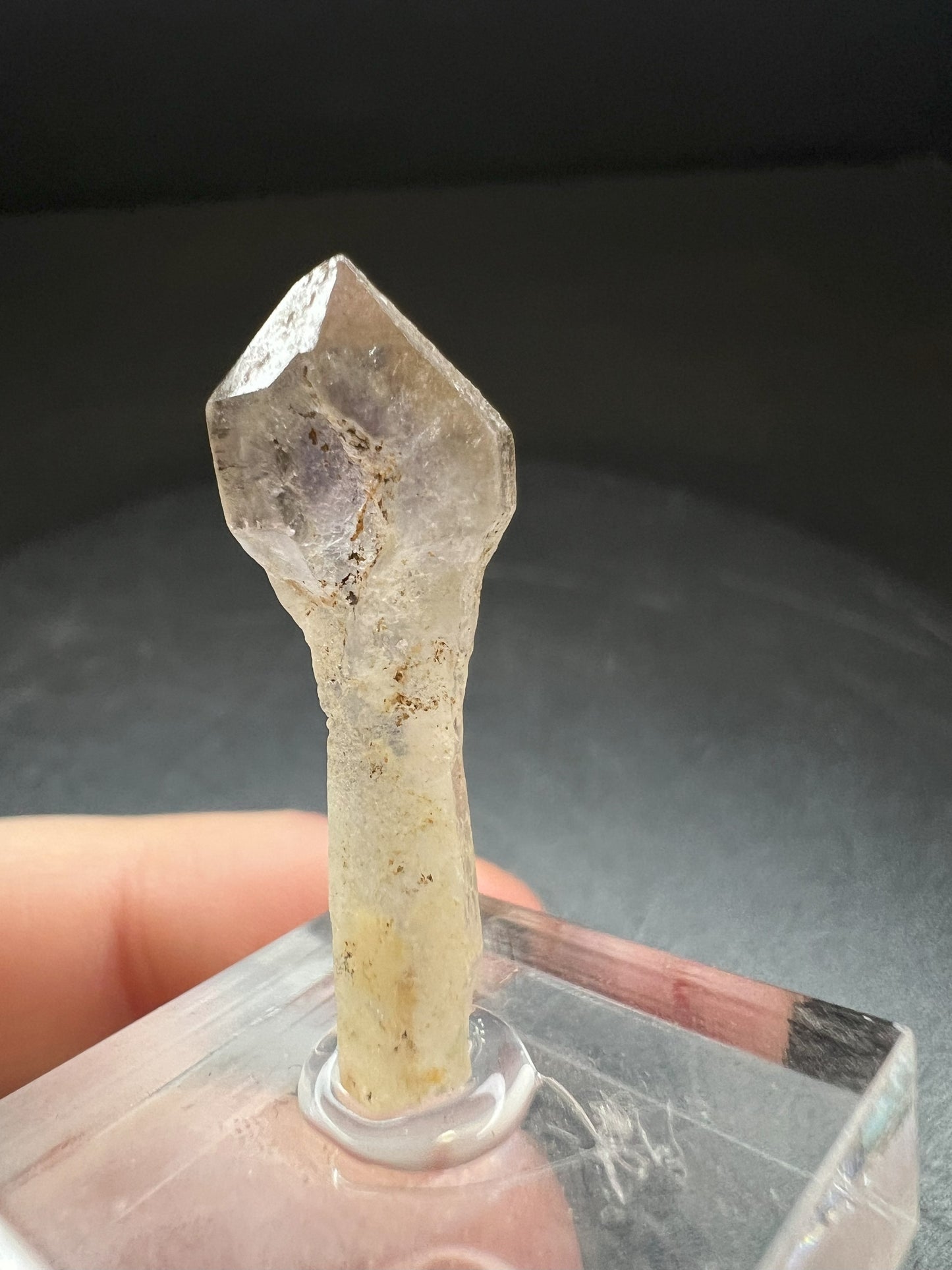 Elestial Amethyst/Smoky Quartz Sceptre from Madagascar Collectors Piece Statement Piece Home Decor